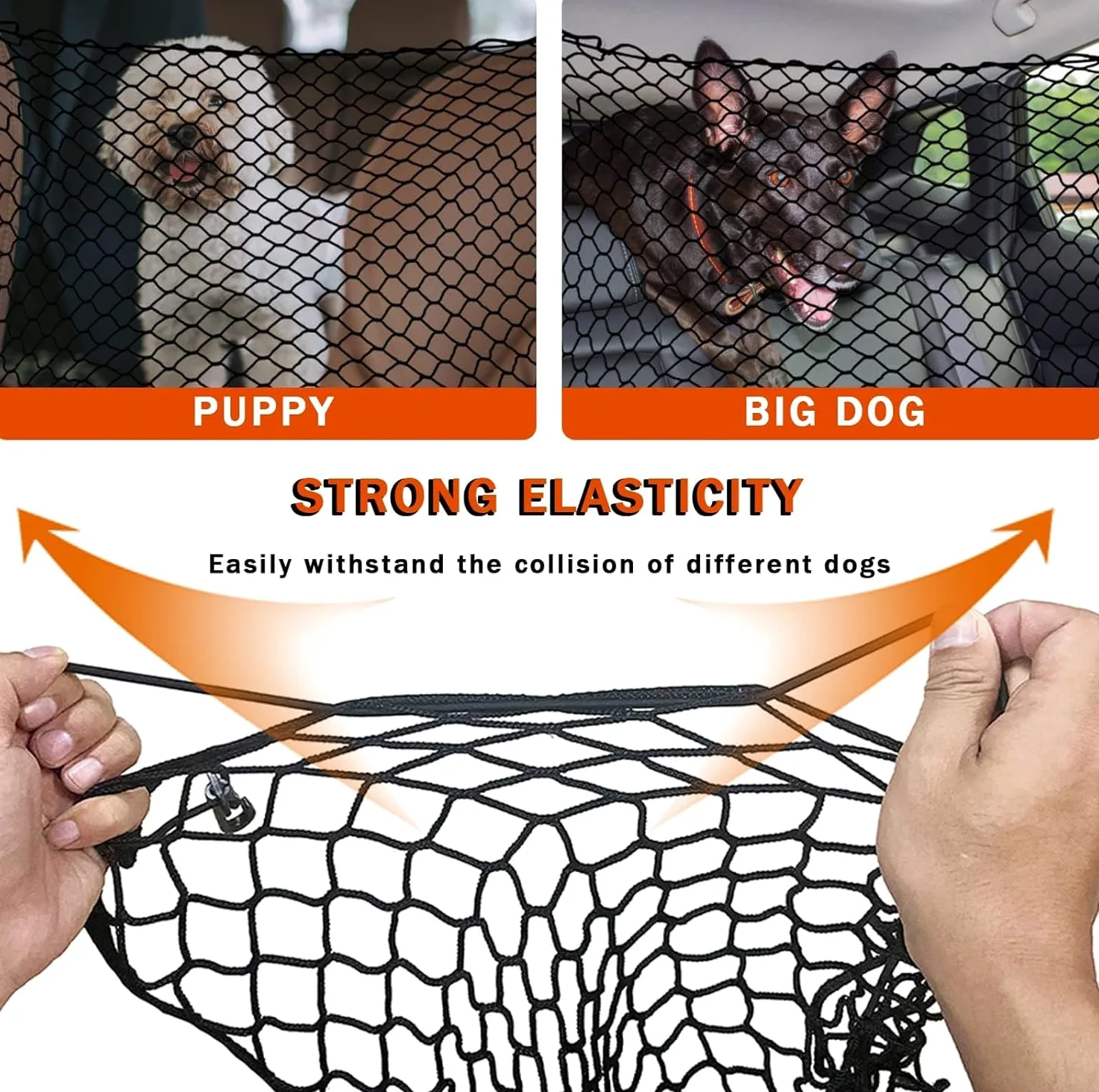 Grilles Pare Chien pour Dodge Journey 2009-2020, Grille pour Chiens pour Coffre, Couche Double Durable Grille Chien Voiture Filet pour Le SièGe ArrièRe