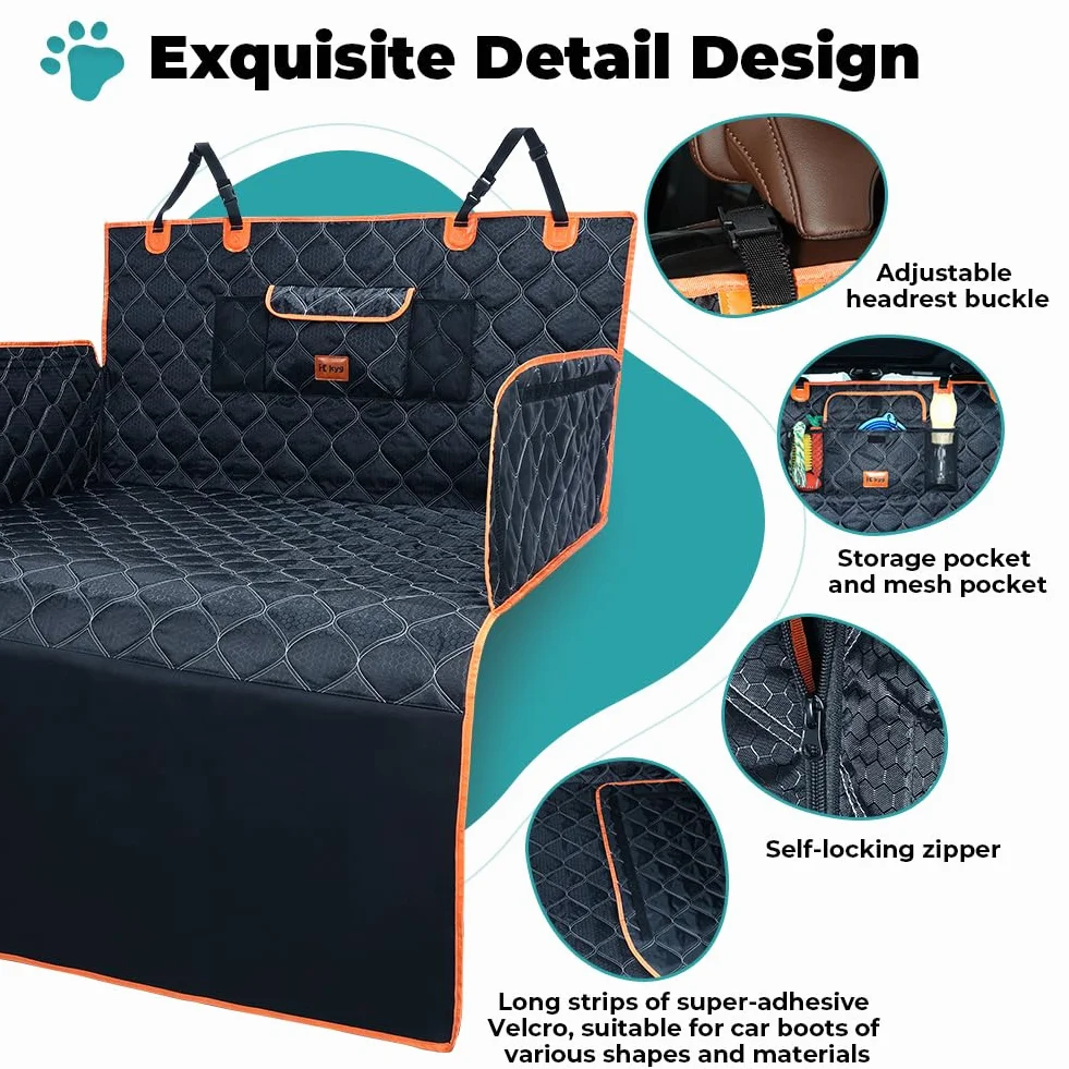 KYG Housse de Protection Imperméable pour Coffre de Voiture 215x110cm Protection Pare-Chocs Résistant aux Rayures