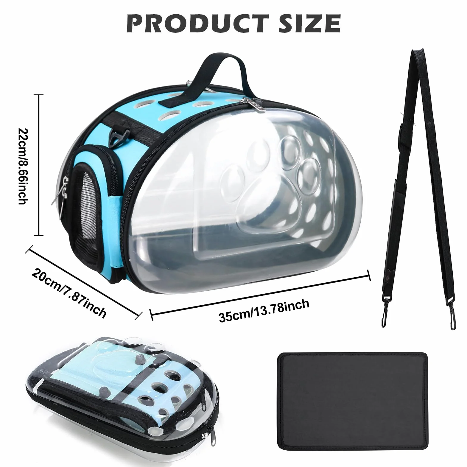 Sac de Transport Lapin Pliable Cage Caisse pour Chat Meerschweinchen Petit Oiseau Animaux