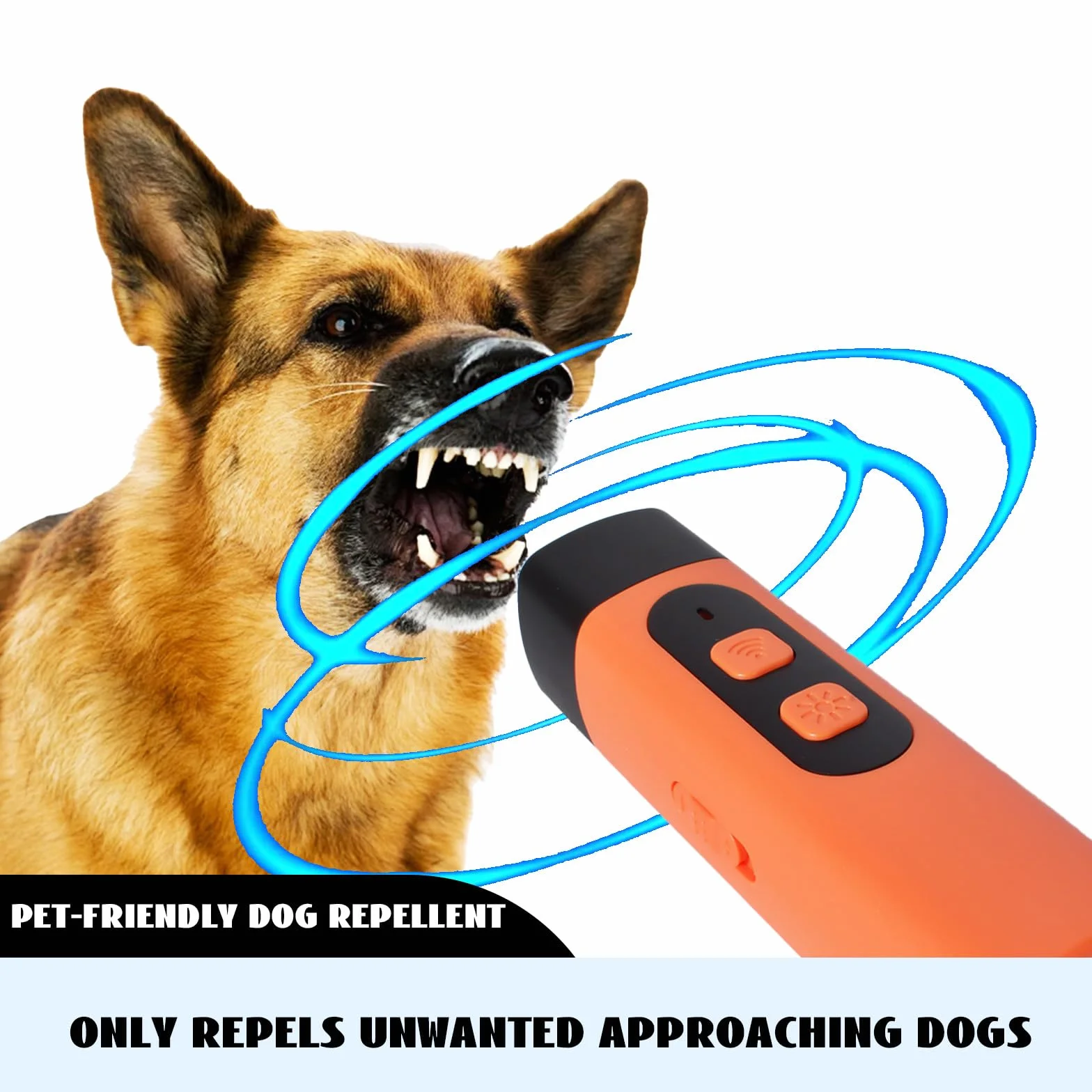 Anti Aboiement Chien Ultrason Puissant avec Lampe LED pour Petit Grand Chien