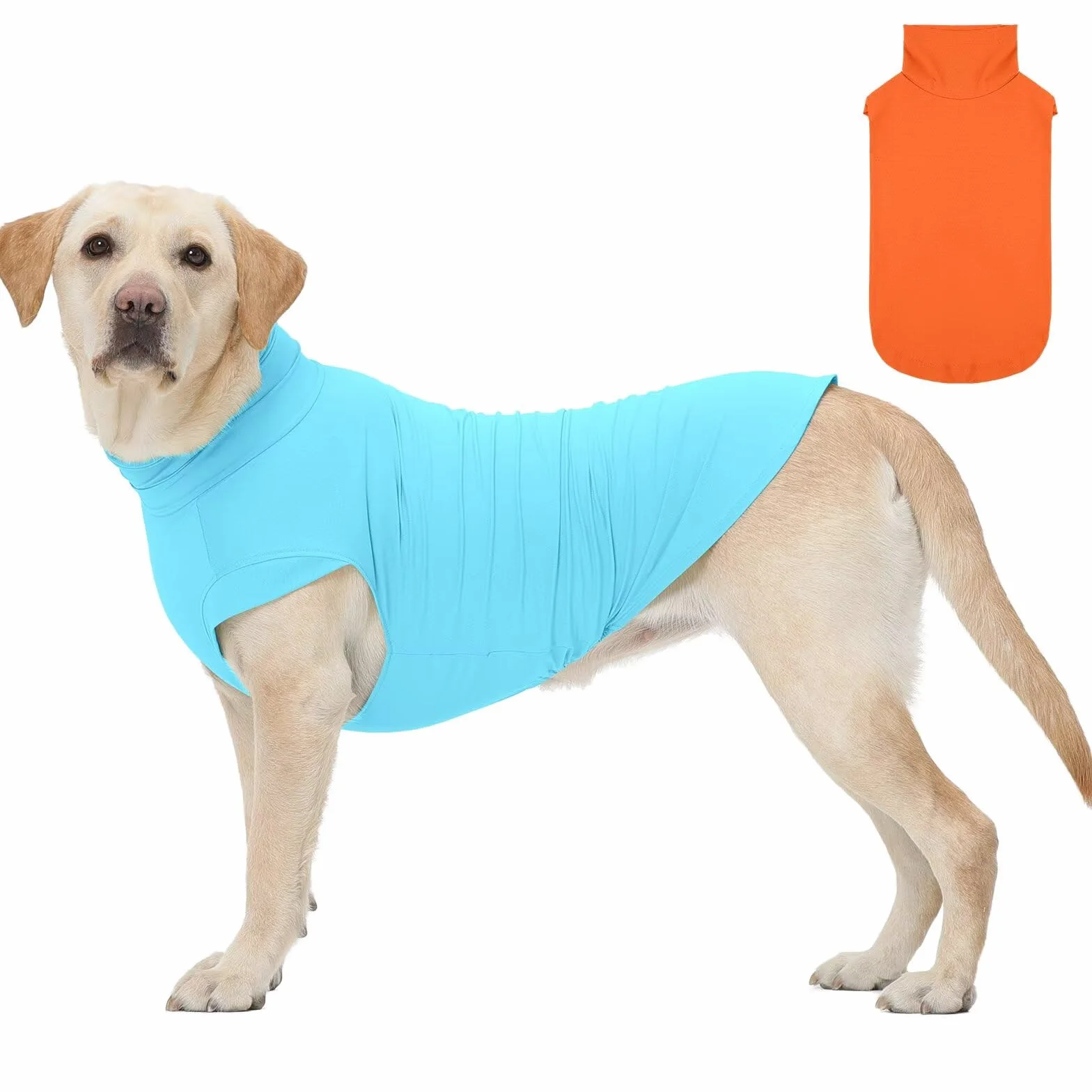 Lot de 2 t-shirts rafraîchissants pour chiens grande taille, protection UV UPF50+, séchage rapide, léger, pour randonnée plage voyage