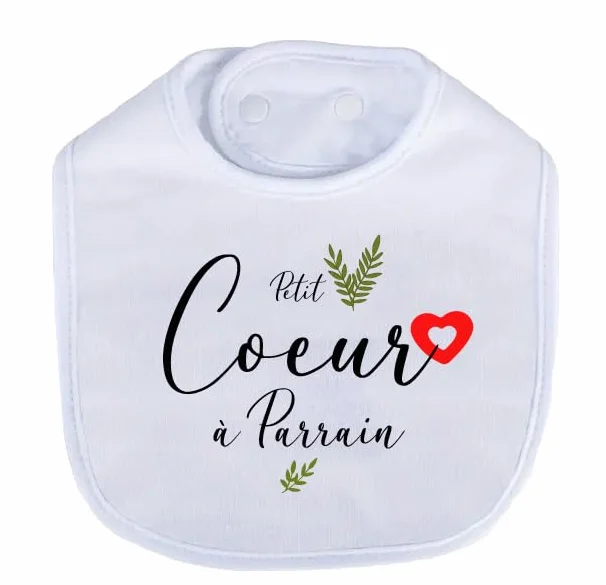 Bavoir Naissance Marraine Personnalisé Cadeau Bébé Parrain
