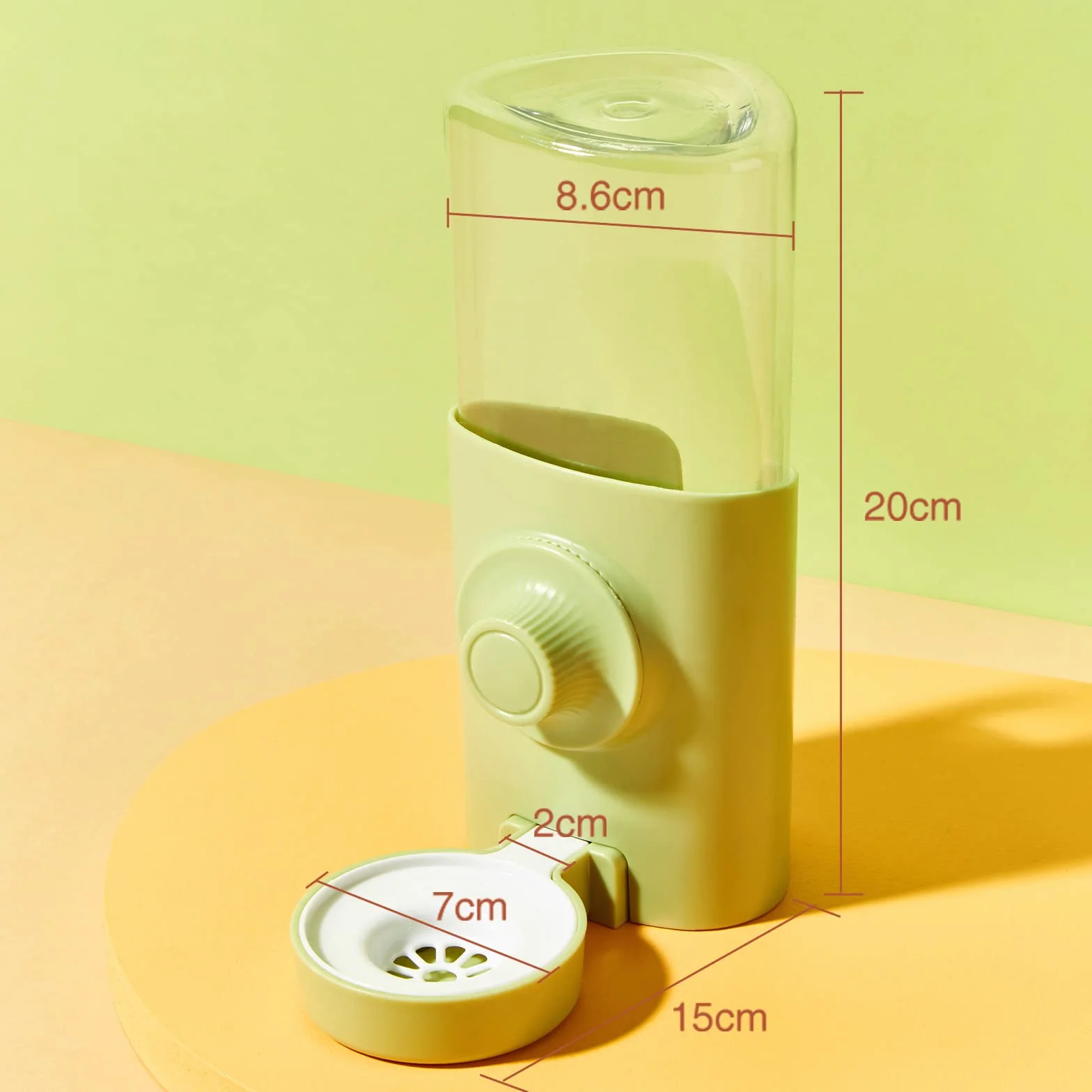 Distributeur Eau Lapin 600ML Suspendue Automatique Anti-Goutte Biberon pour Rongeurs (Vert)