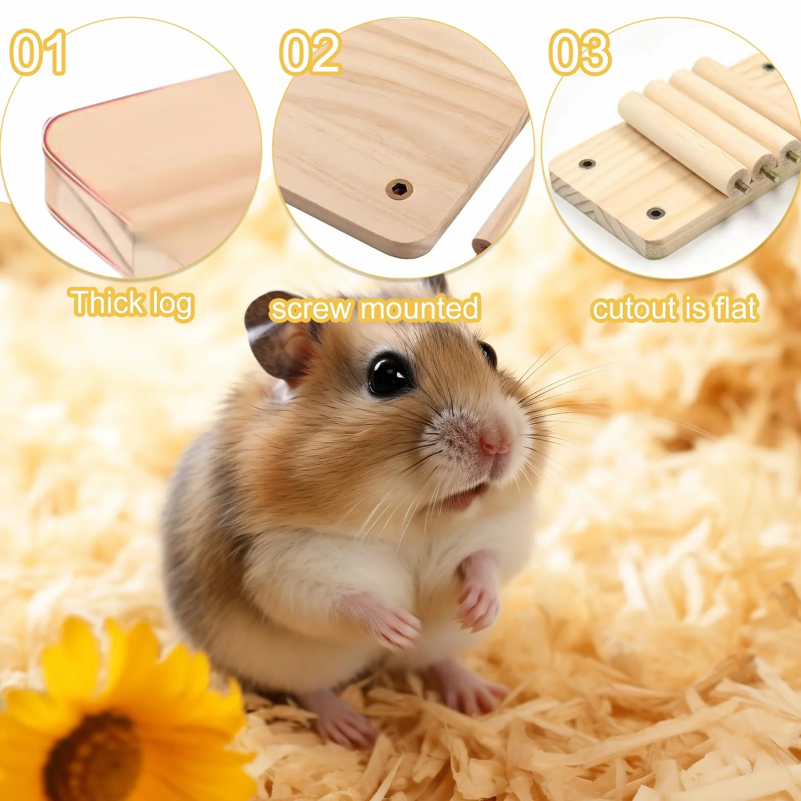 Plateformes - Plateforme pour Hamster - Convient pour Les Hamsters, Les Lapins, Les Chinchillas,Les Cobayes,La Coupe Est SoignéE Et Lisse, Et Ne Nuira Pas à Votre Animal de Compagnie (M)