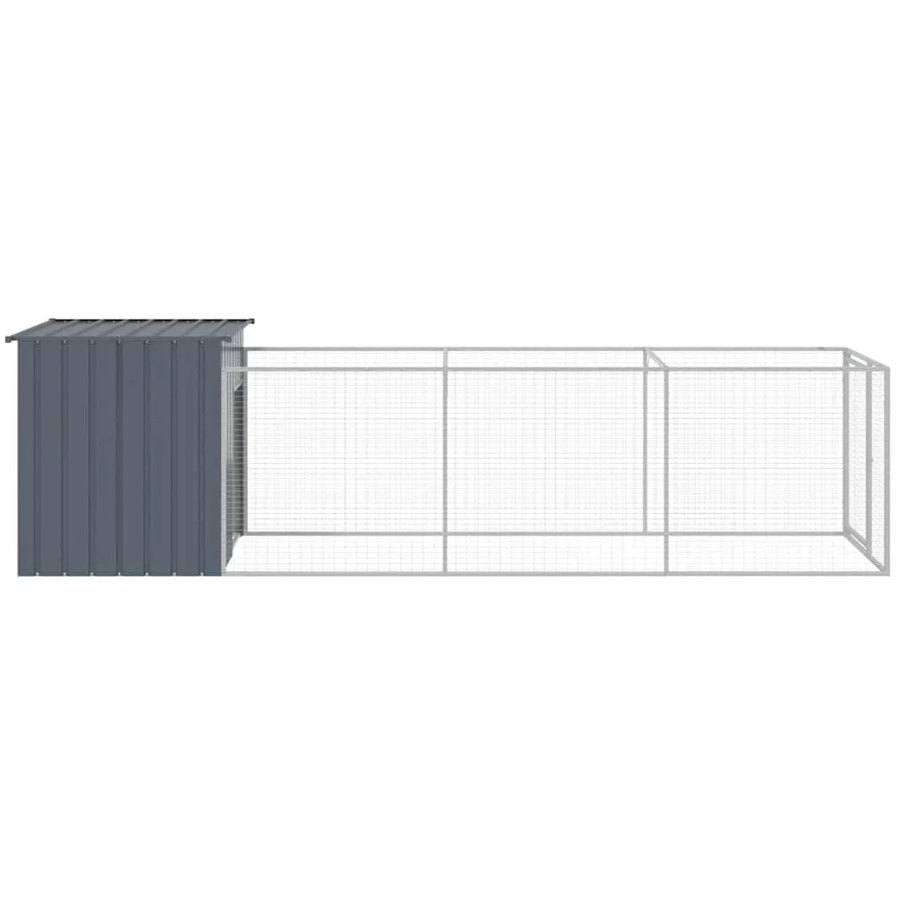 Niche pour chien anthracite 110x405x110 cm