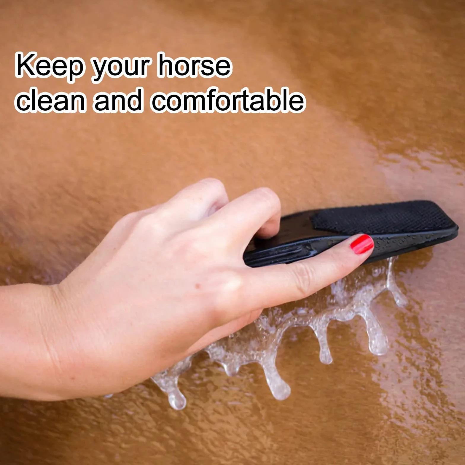 Brosse de massage pour chevaux Peigne élimine poils morts fourrure saleté