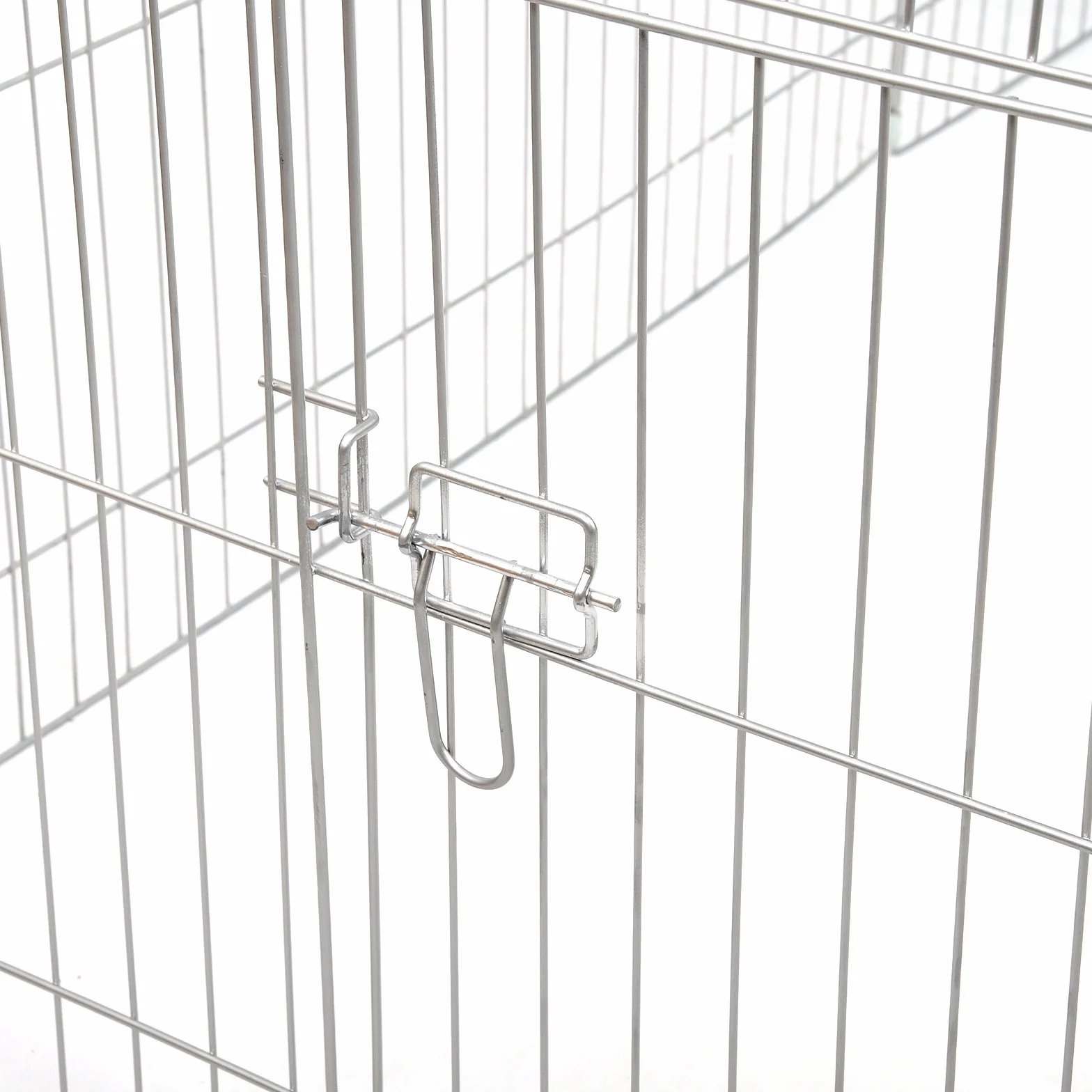 EUGAD Enclos Lapin Pliable avec Toit et Voile Solaire, Cage Extérieure en Métal 220x103x85cm