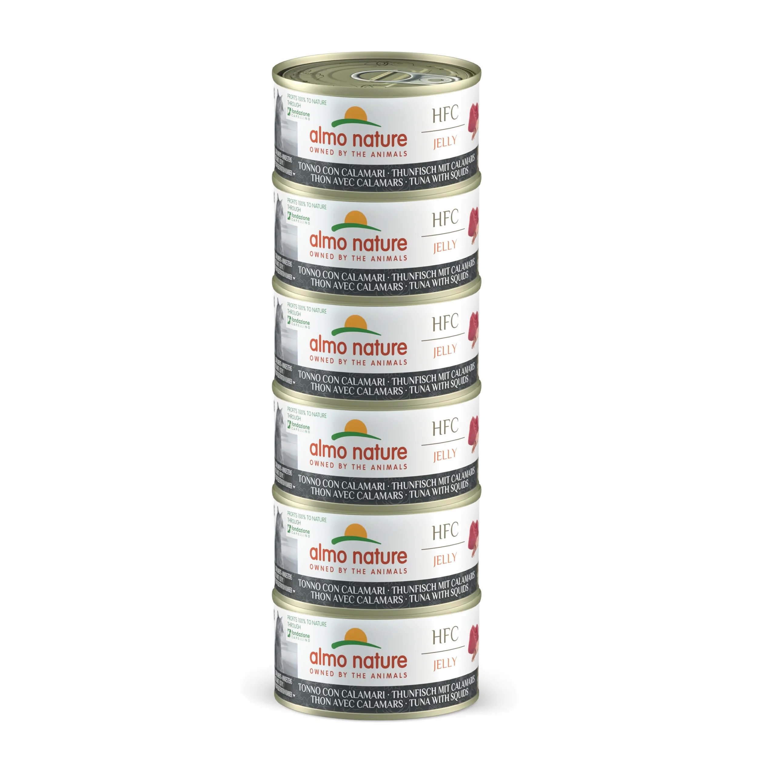Almo Nature HFC Jelly Nourriture Humide pour Chats Thon Calamars 70g Lot de 6