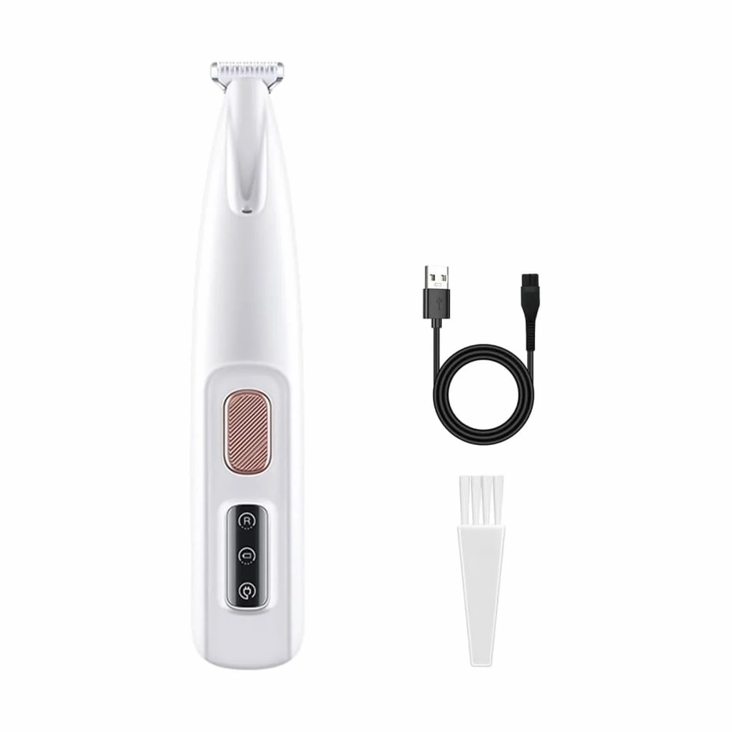 Patounet Tondeuse de précision pour chats 35 dB ultra silencieuse lame douce hypoallergénique charge USB éclairage LED compacte portable