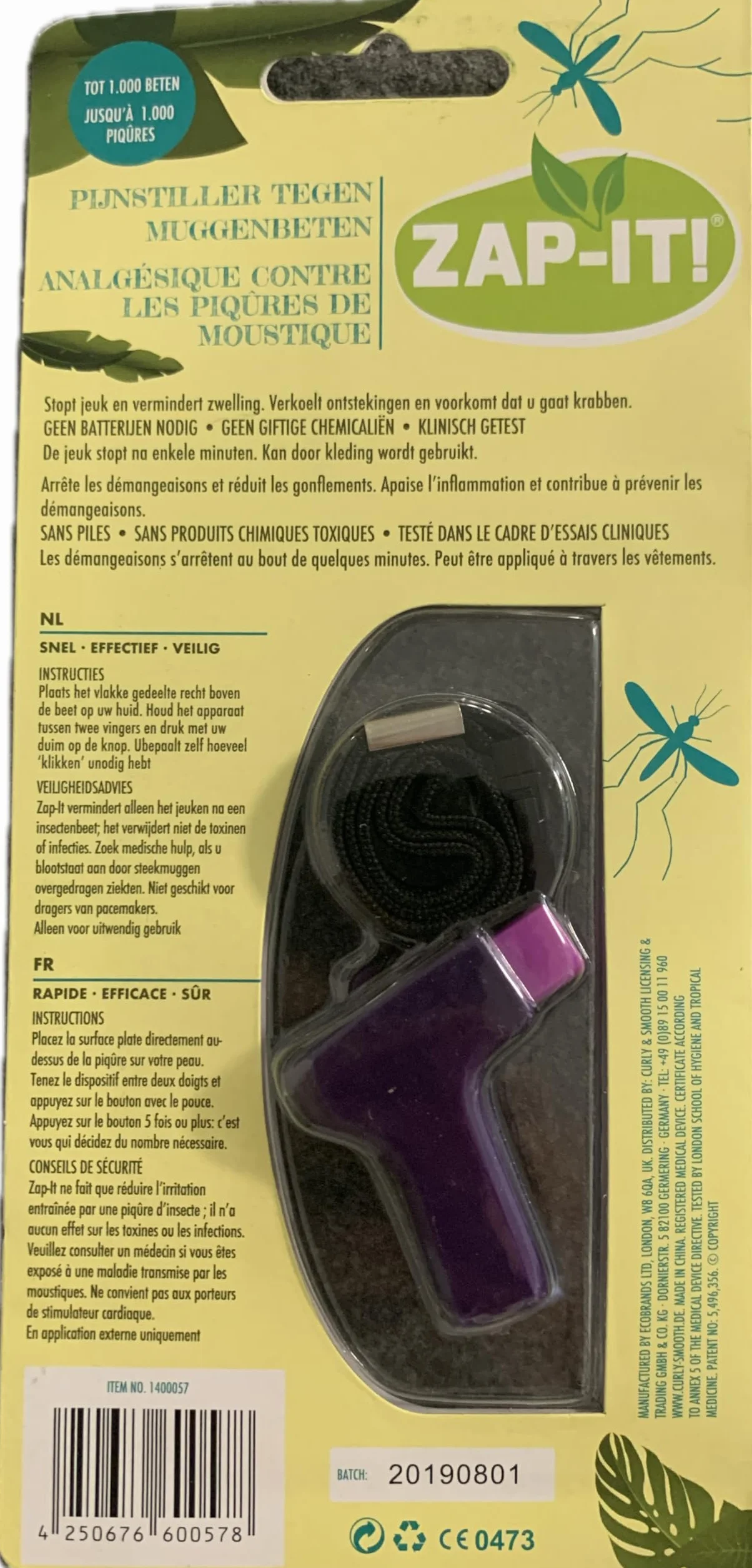 ZAP-IT Unisexe – Clicker Anti-Rayures, Couleurs mélangées, Taille Unique