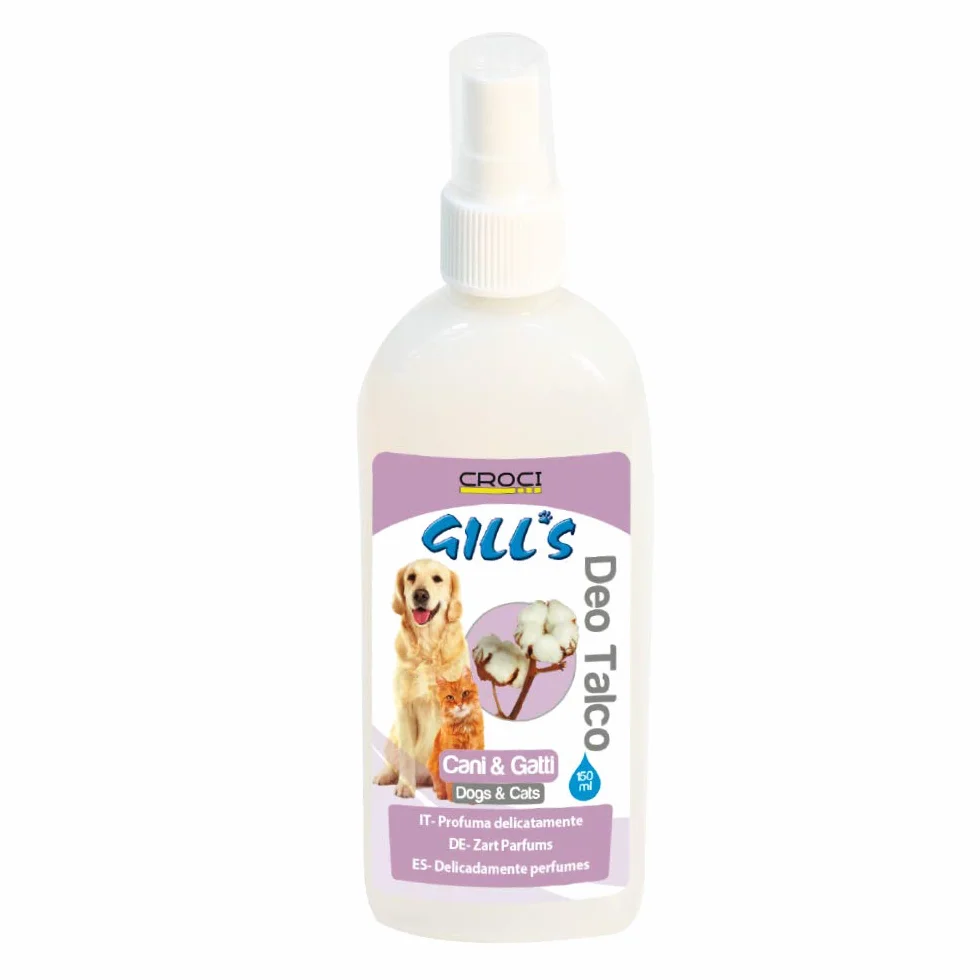 Croci Gill'S Déodorant pour Chiens et Chats au Talc Spray 150 ML