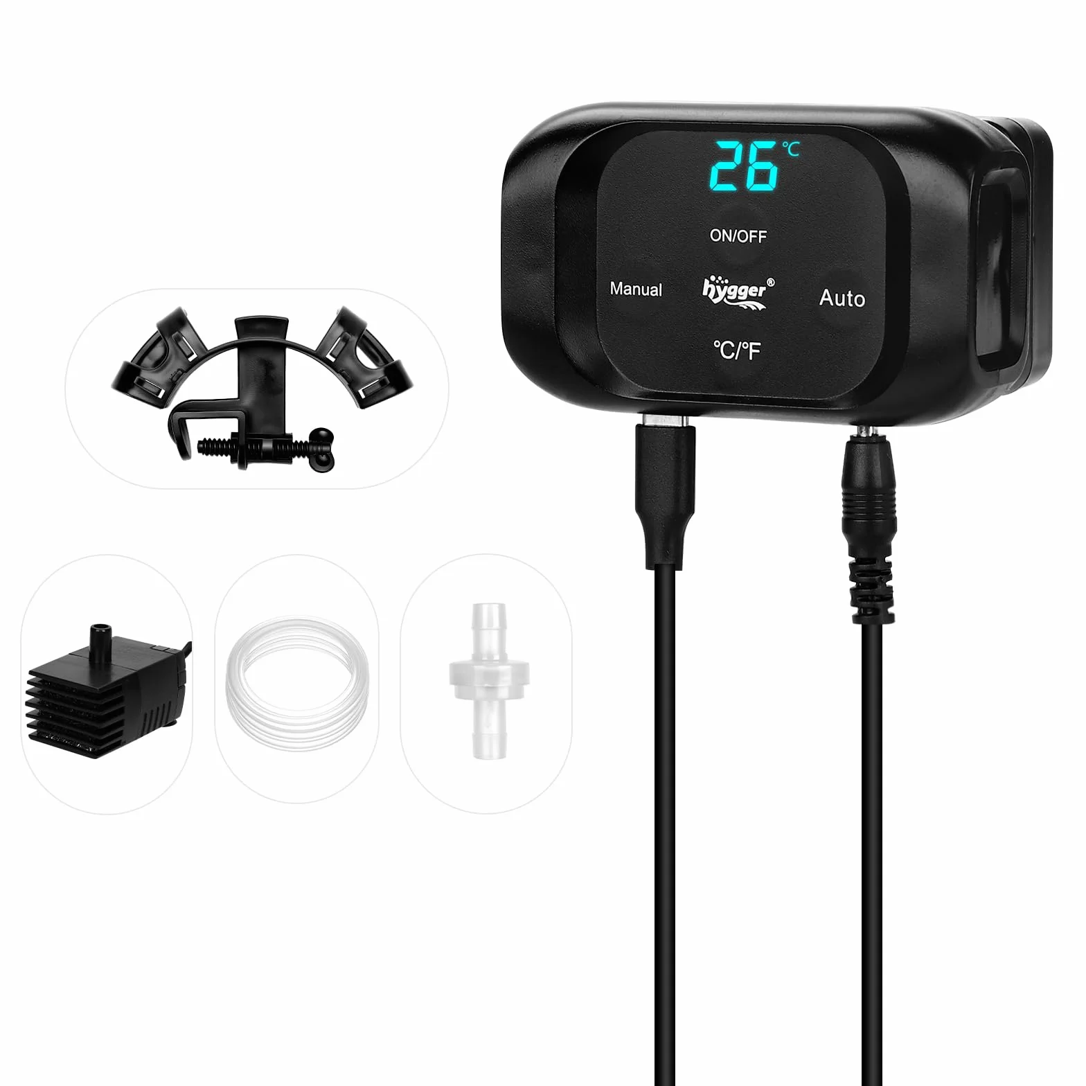 hygger Système de Recharge Automatique ATO pour Aquarium, Contrôleur de Niveau d'Eau Automatique avec Pompe