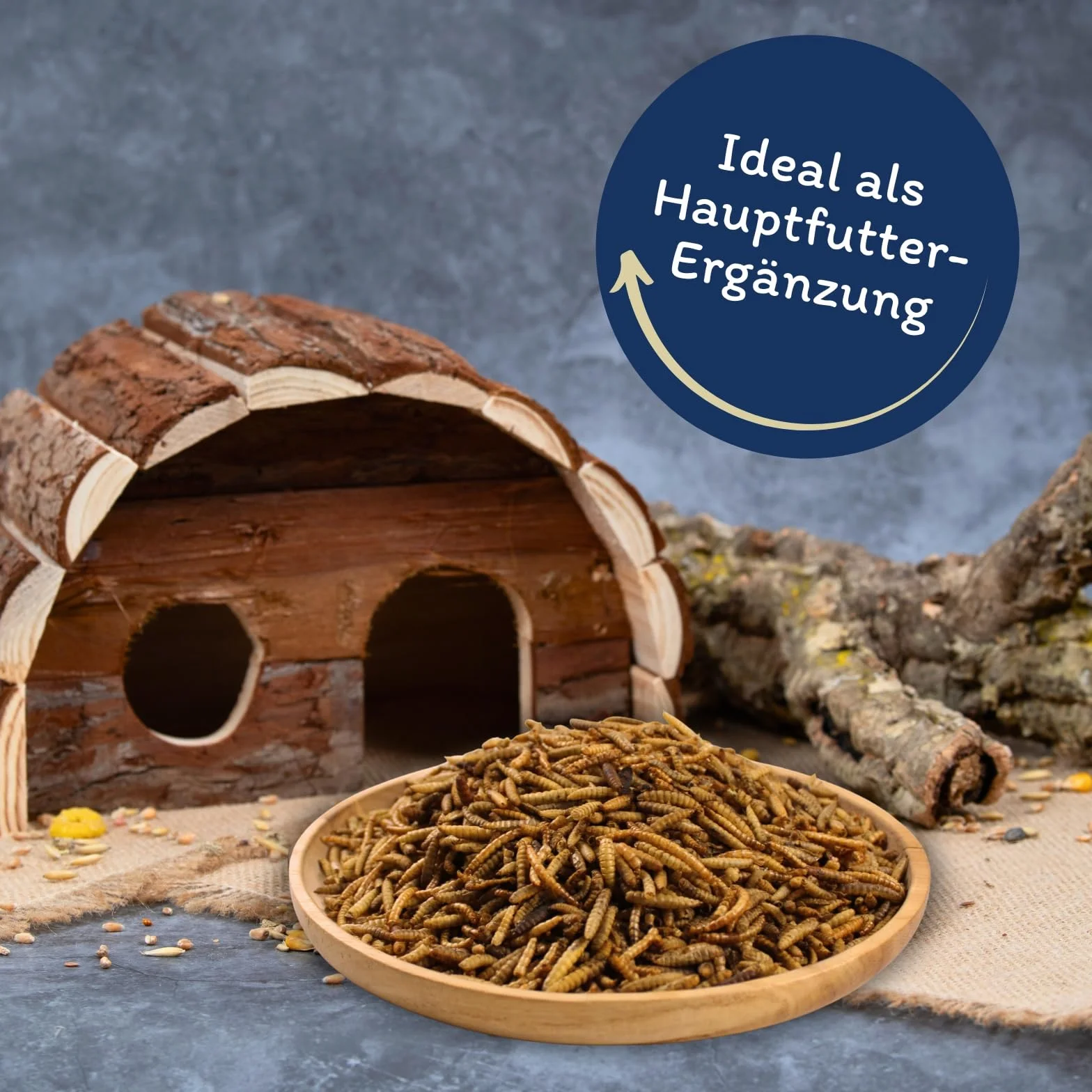 Lyra Pet® 10 kg vers de farine Mélange de larves de mouches soldats séchées Riche en protéines Nourriture naturelle pour oiseaux rongeurs