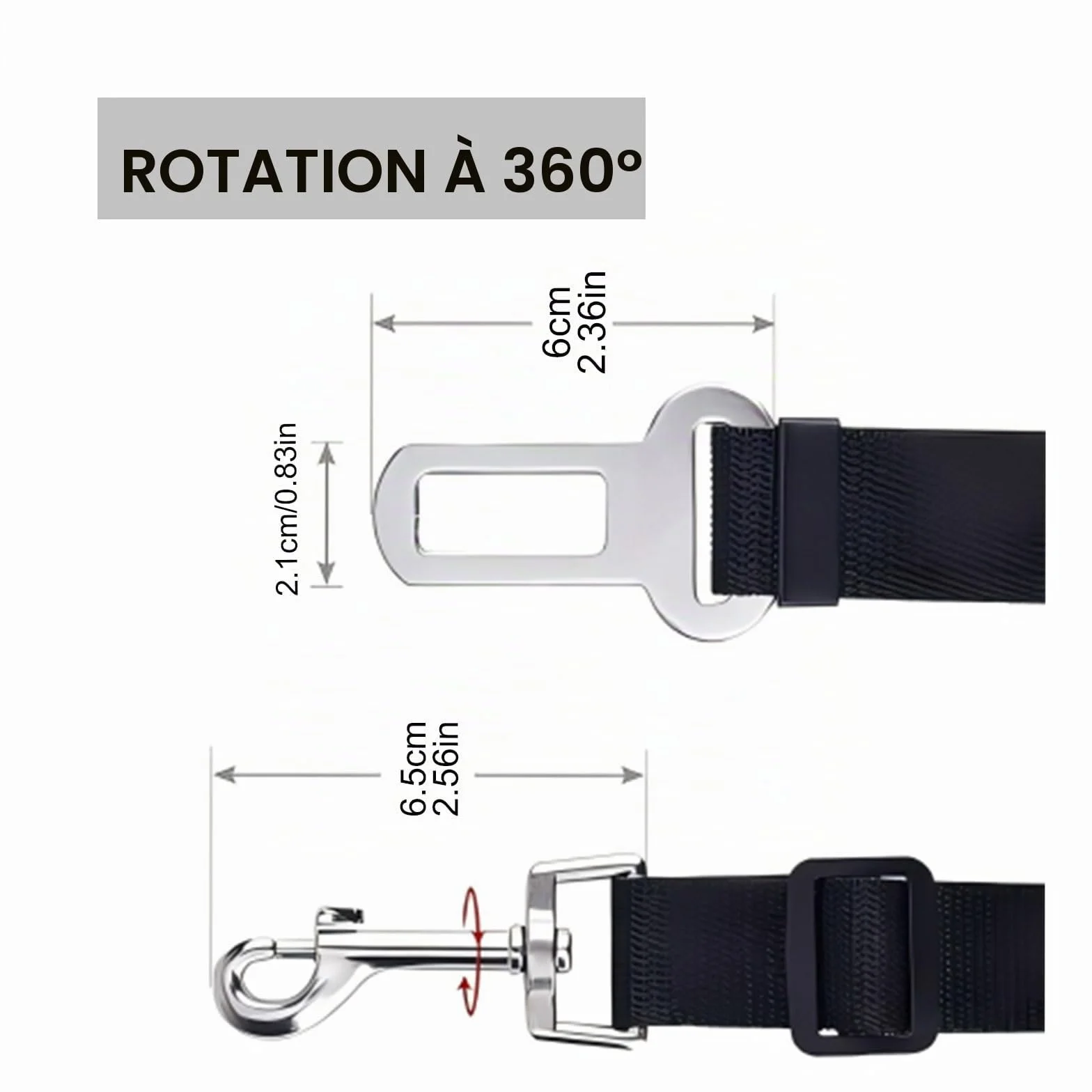 2 Pièces Harnais Voiture Chien Bleu et Noir Ceinture Chien 42-70cm Laisse Protégez-Vous et Votre Animal de Compagnie