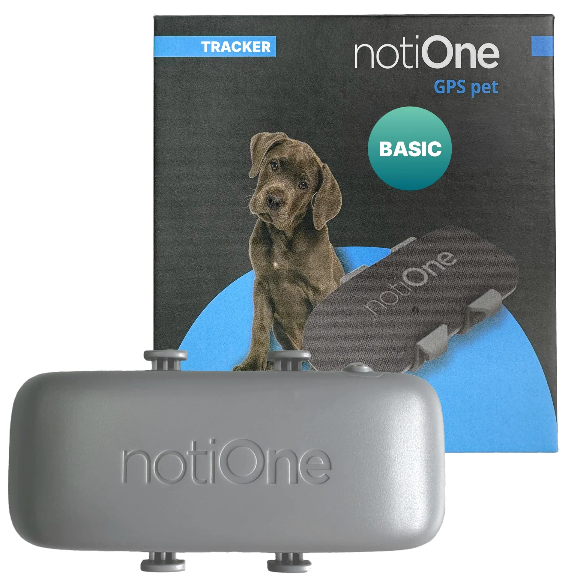 Traceur GPS Pet Basic pour Animaux sans Abonnement | Mini Traceur Chien & Chat, Étanche Collier GPS - Fonctionne dans Un Pays Européen au Choix