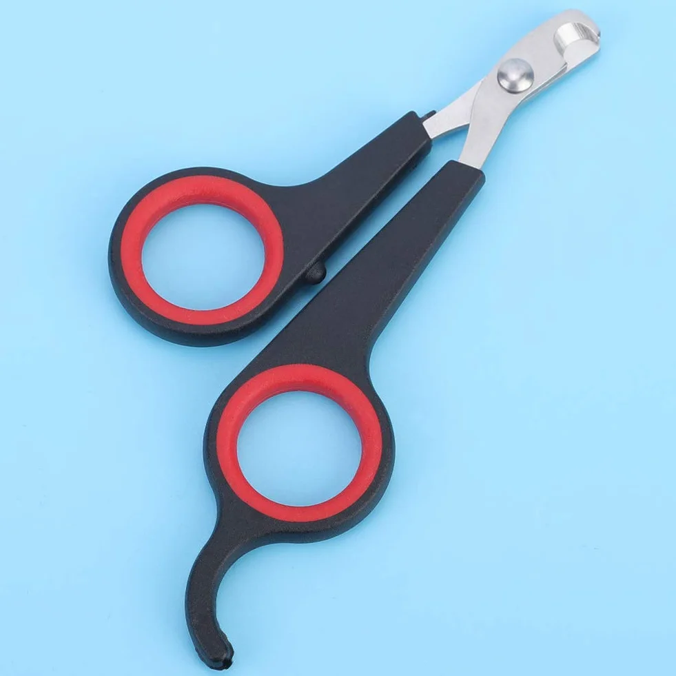 Coupe-Ongles pour Oiseaux, Outil de Toilettage pour Petits Animaux, Ciseaux Noire et Rouge