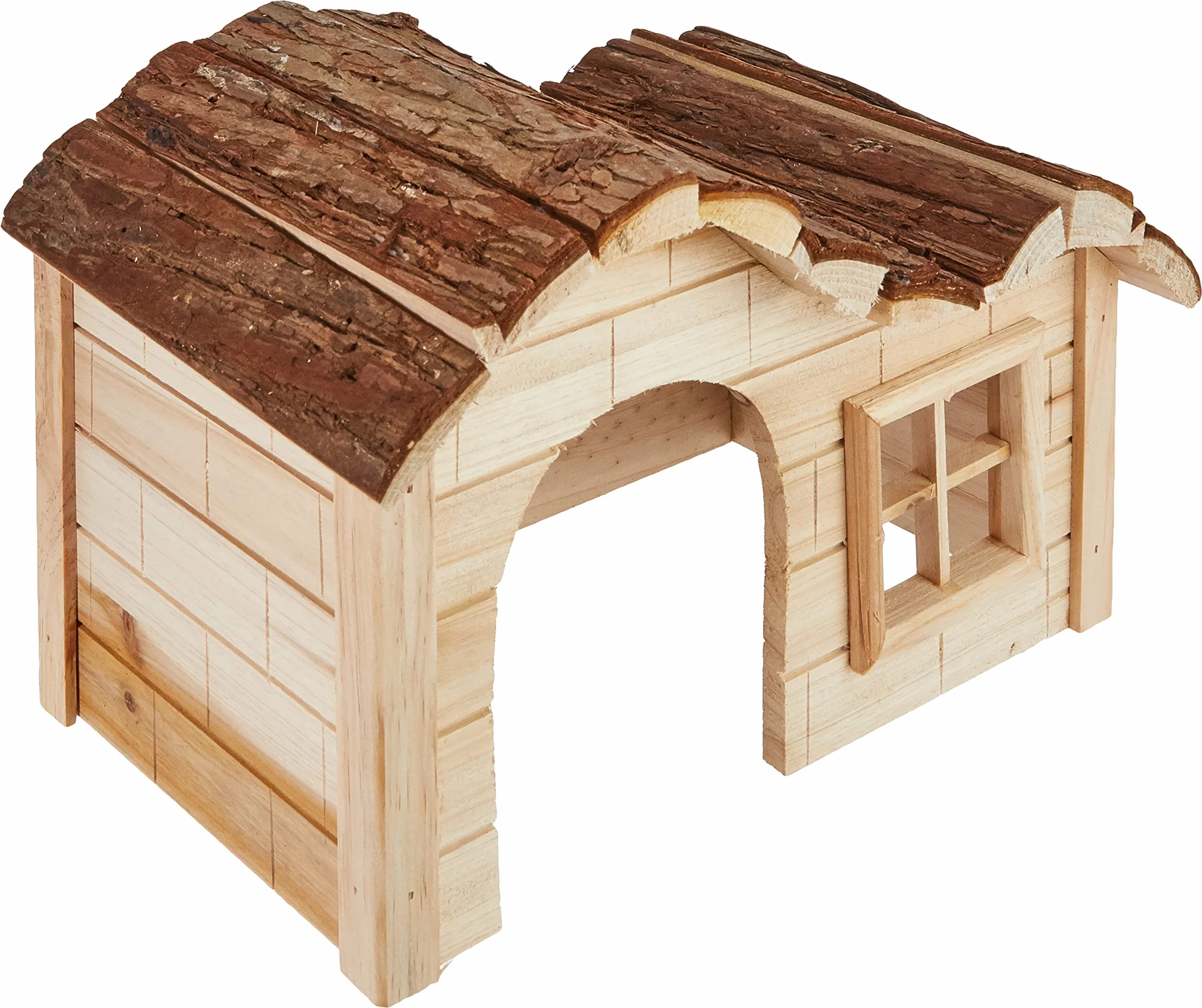 Kerbl Maison pour Rongeurs avec Toit Galbé Nature 30x20x20 cm