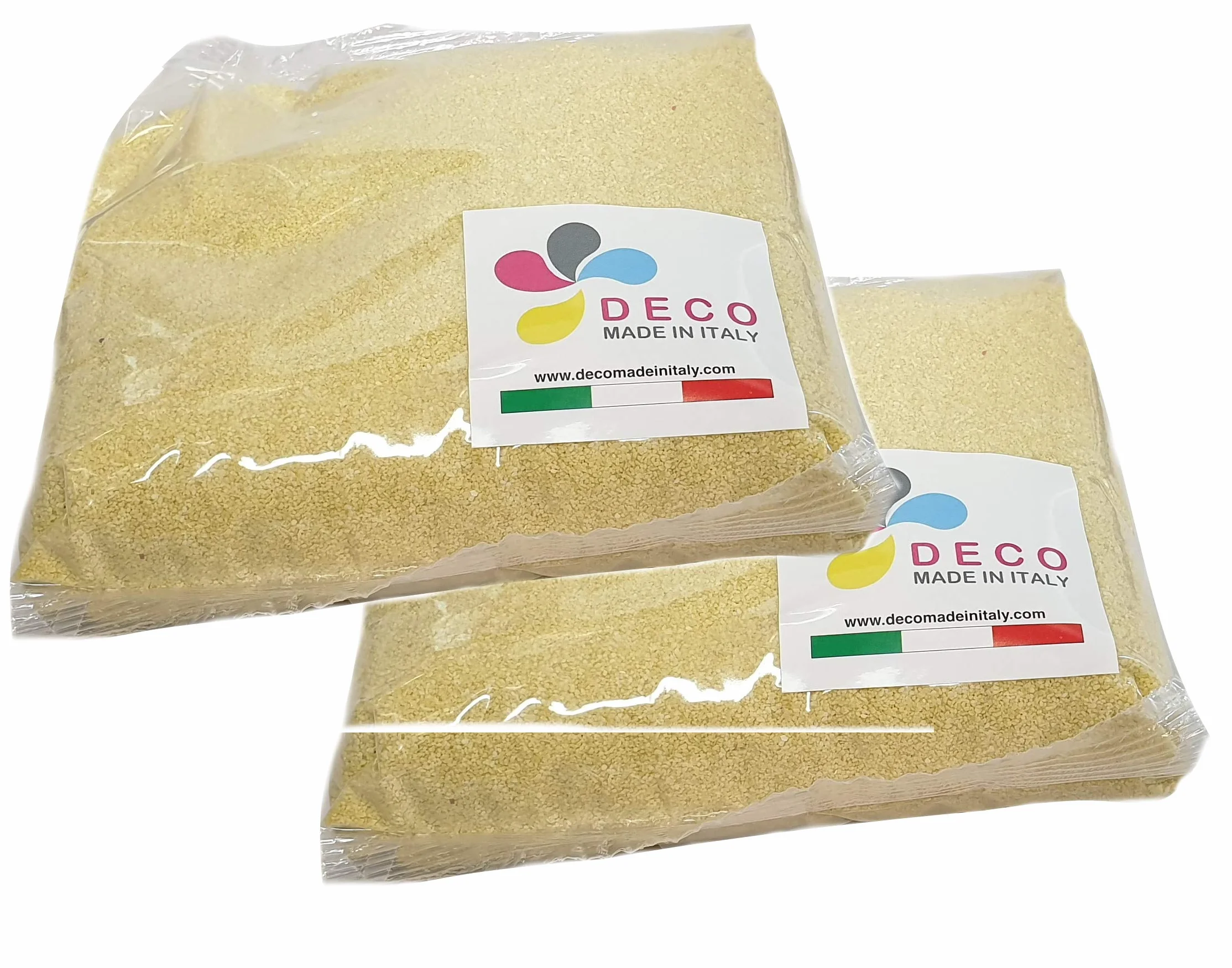 Sable coloré pour décorations 0,3/0,7 mm Lot de 2 kg Champagne