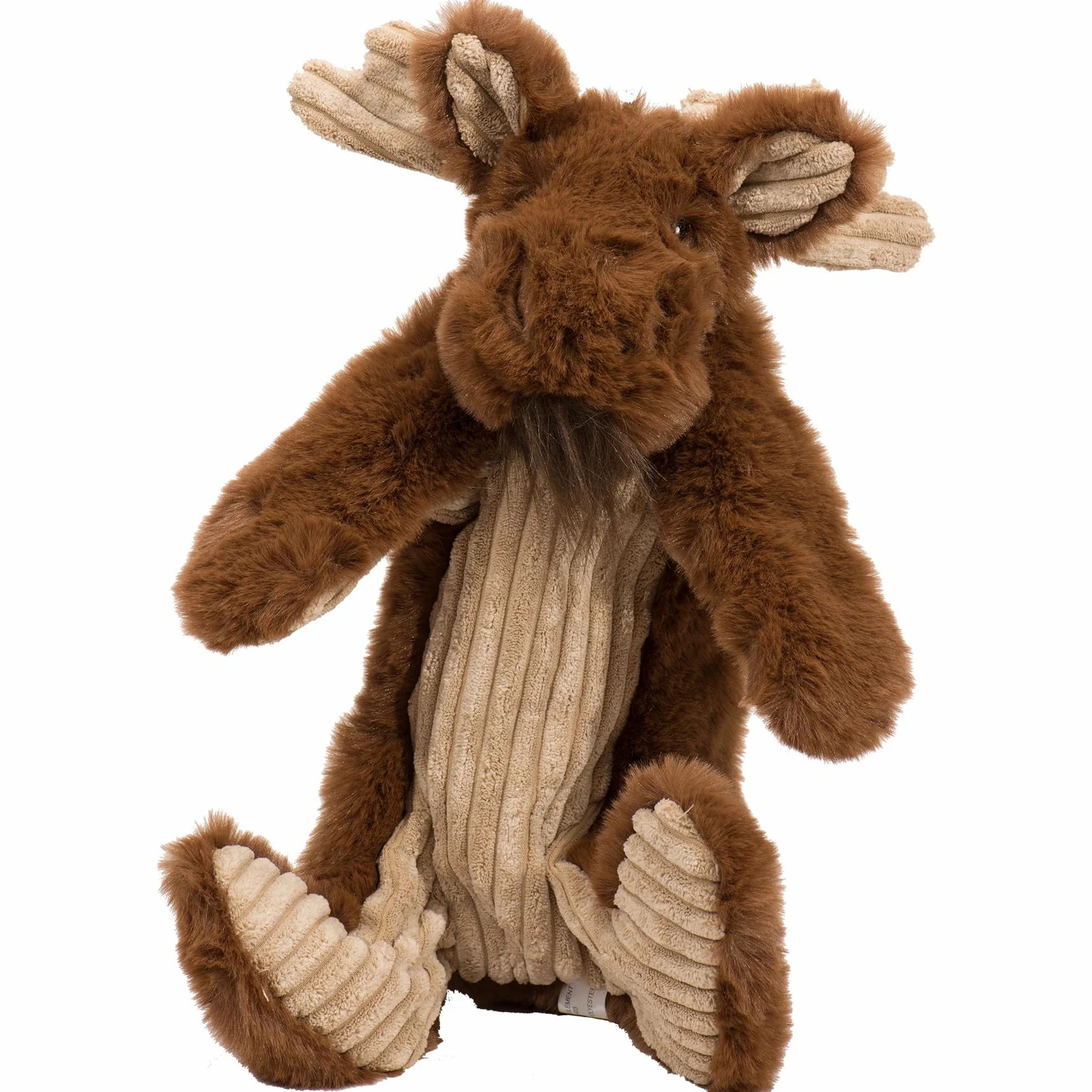 HuggleHounds X-Brace – Jouet interactif en peluche pour les garder occupés, jouet couineur et froissé pour chiens de petite, moyenne et grande taille, corde nouée interne durable, rembourrage minimal