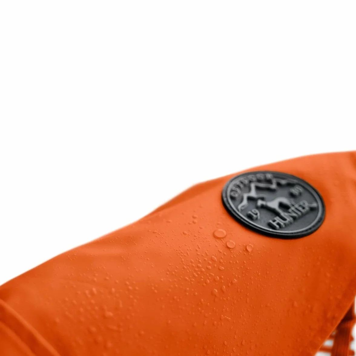 Hunter Manteau de Pluie Milford pour Chien, Orange, Coupe Ergonomique, Protection optimale, réglable, Fermeture éclair, Facile d'entretien