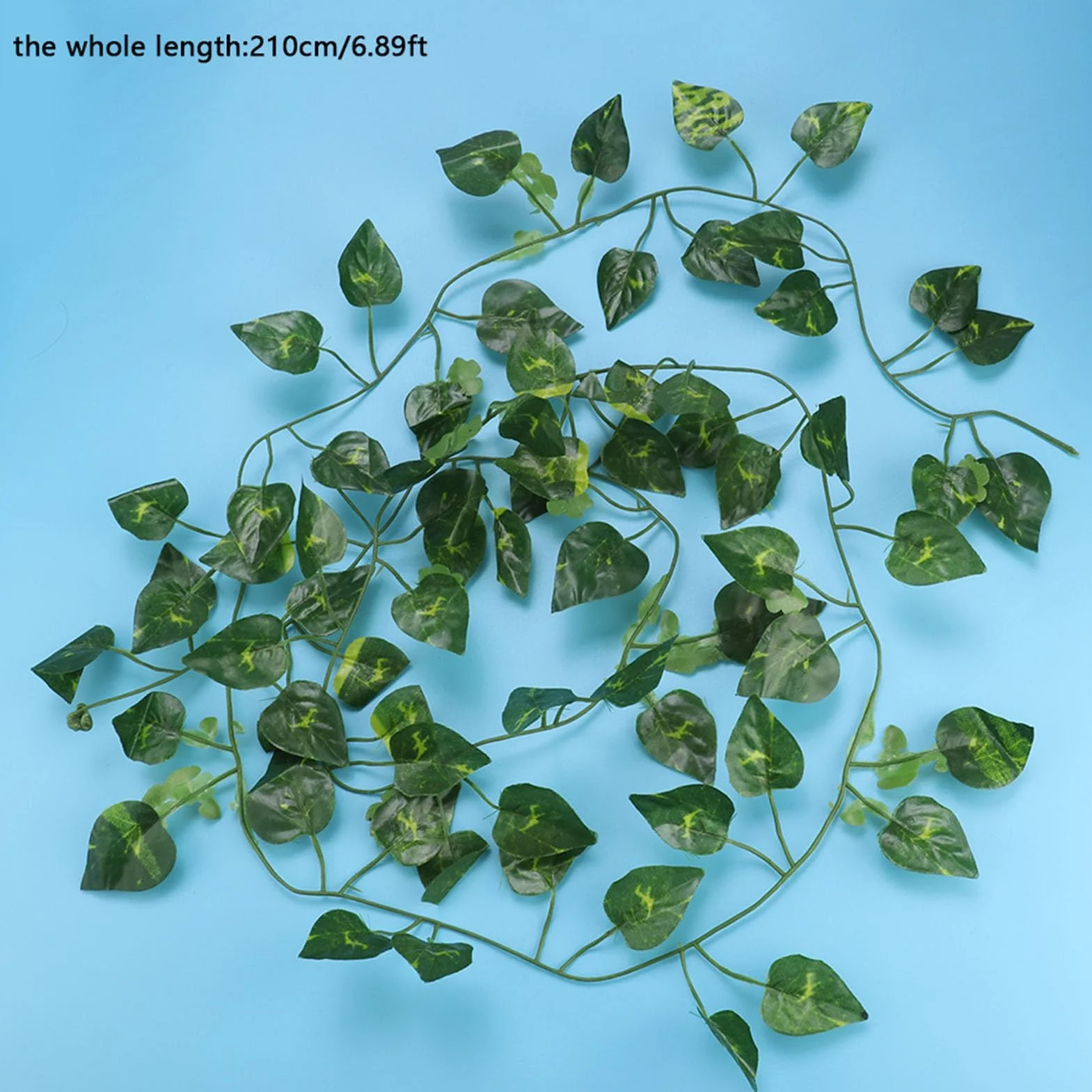 6.89ft Reptiles Artificielle Vigne en Plastique Faux Feuilles Suspendues Vert Simulation Plante Flexible Jungle Vines Grimpeur pour Reptiles Lézard Caméléon Habitat Décor(#1)
