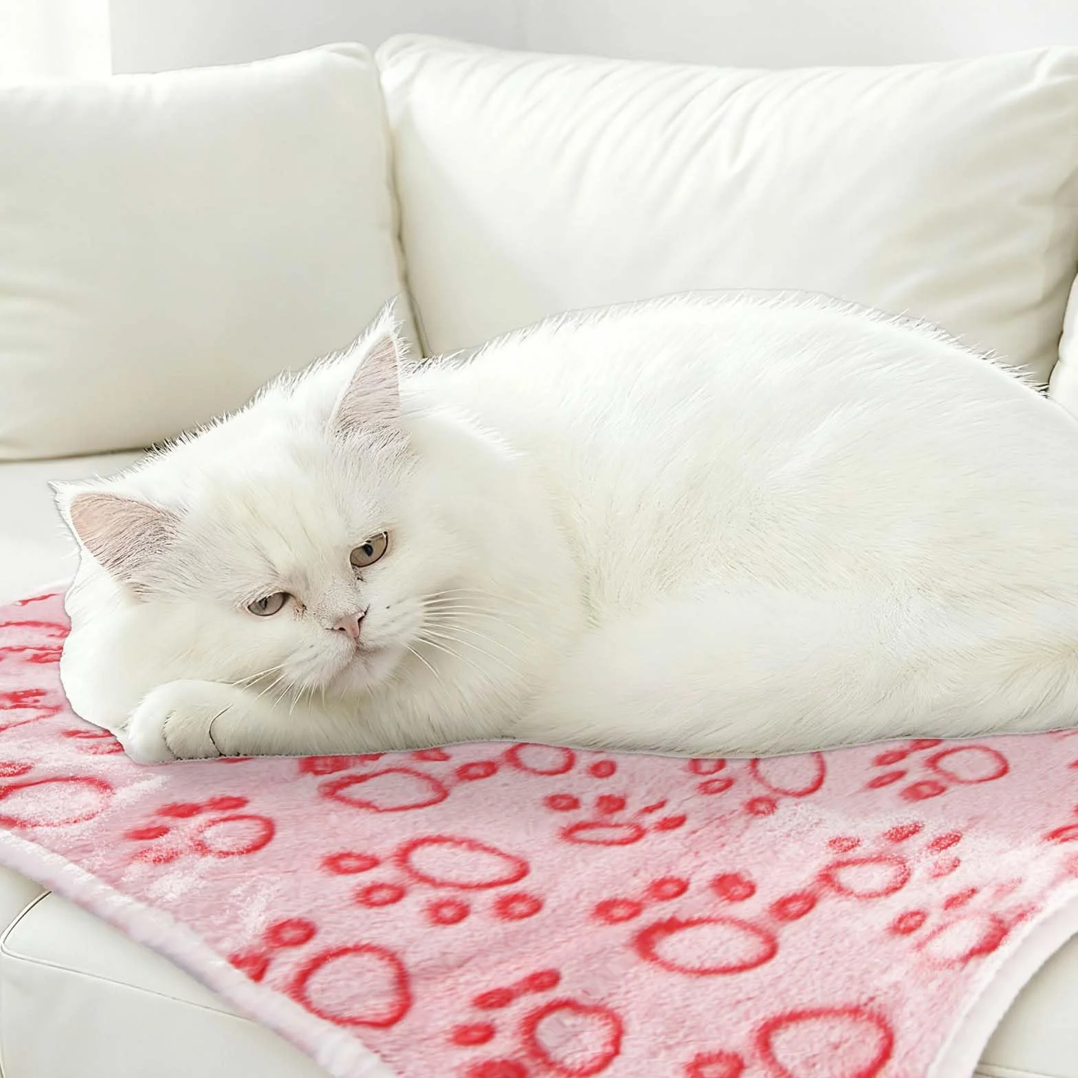 Lot de 3 couvertures en peluche douce pour chiens et chats, lavable 60 x 40 cm