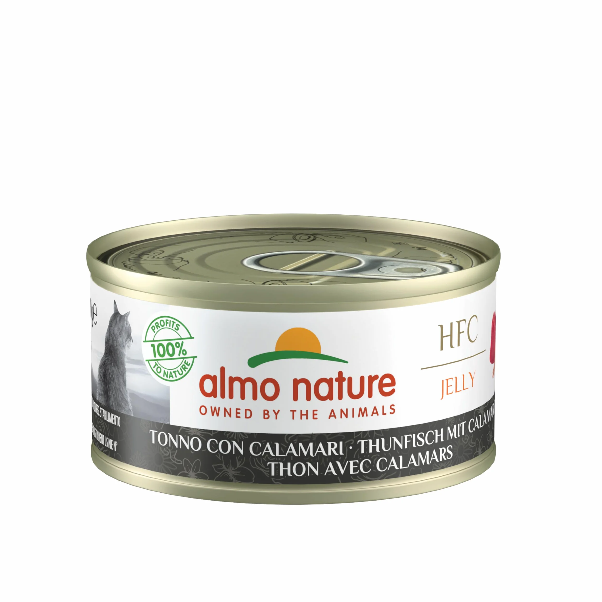 Almo Nature HFC Jelly Nourriture Humide pour Chats Thon Calamars 70g Lot de 6