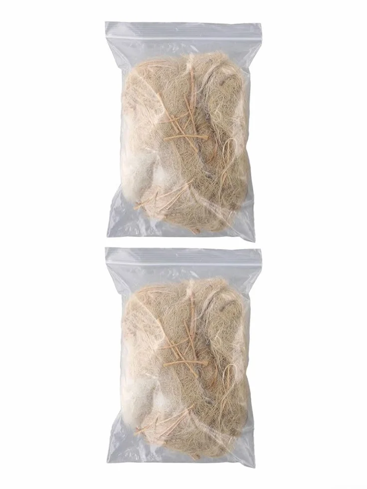Oniissy Lot de 2 matériaux de nidification pour oiseaux, jute coton 80 g