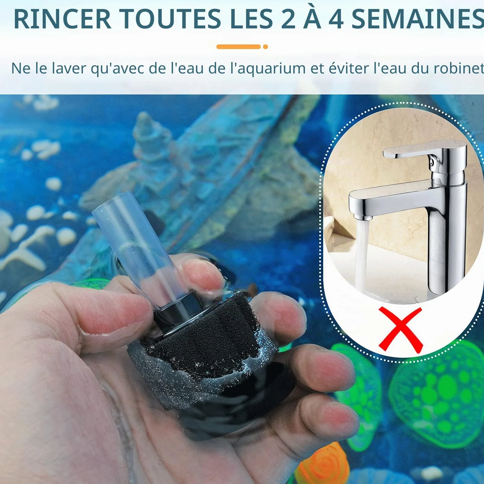 Pawfly Filtre éponge d'aquarium Nano Bio Silencieux Betta Kit Mousse Crevettes Tuyau Aération 12 litres
