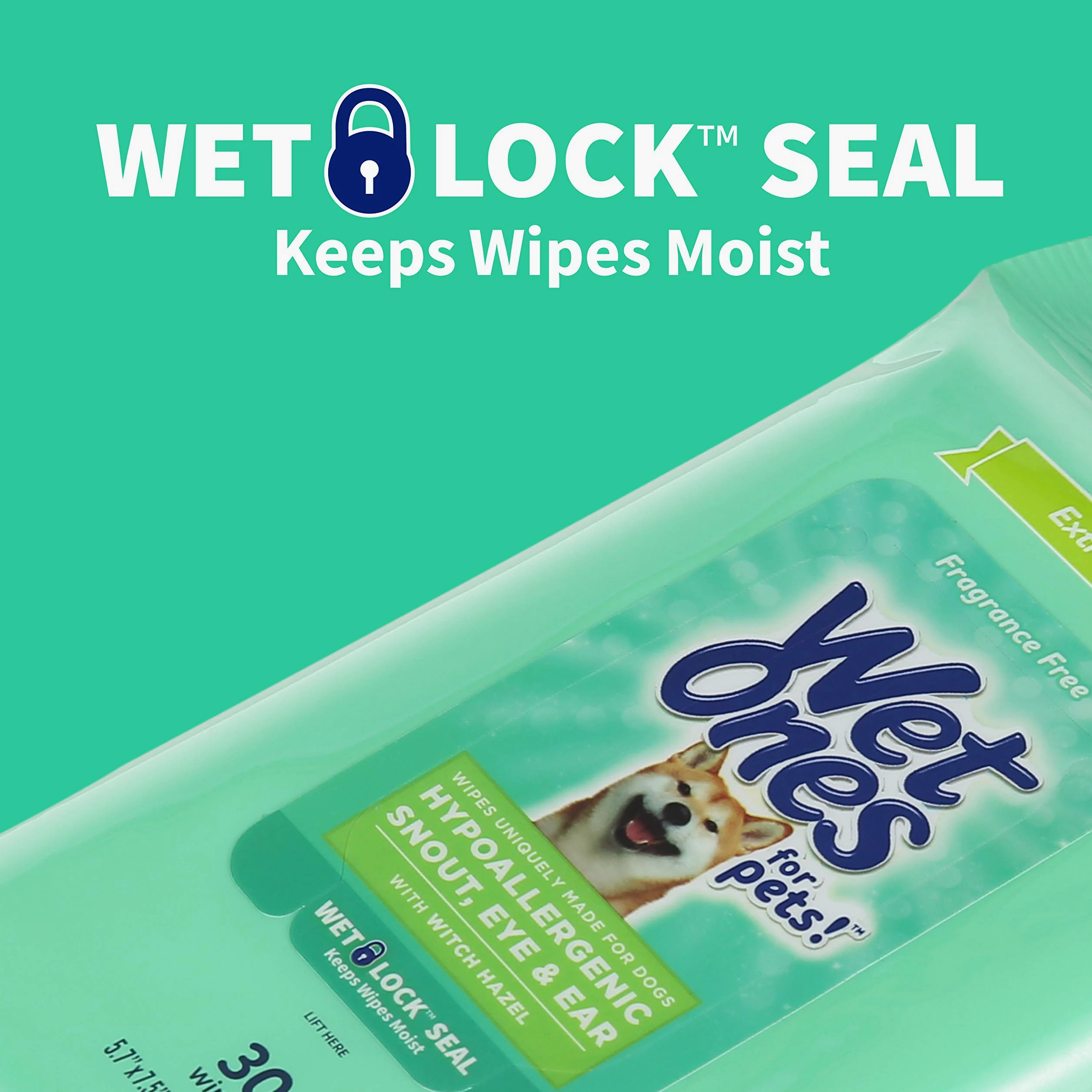Wet Ones for Pets Lot de 30 paquets de 24 lingettes extra douces pour chien avec hamamélis pour museau, yeux, oreilles - Lingettes pour chien sans parfum avec fermeture humide