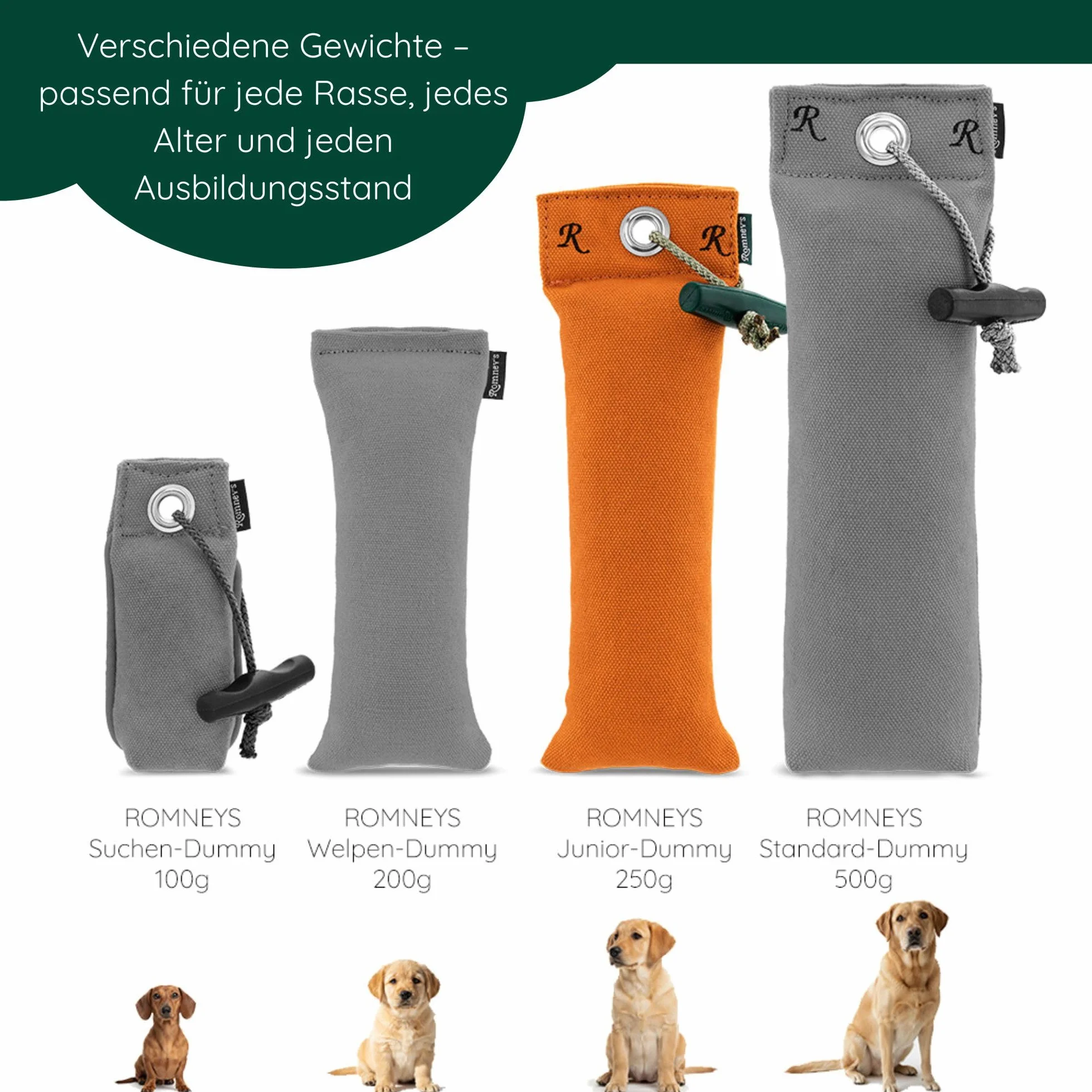 Jouet flottant pour chien Romneys Junior Dummy, 250 g, orange et bleu