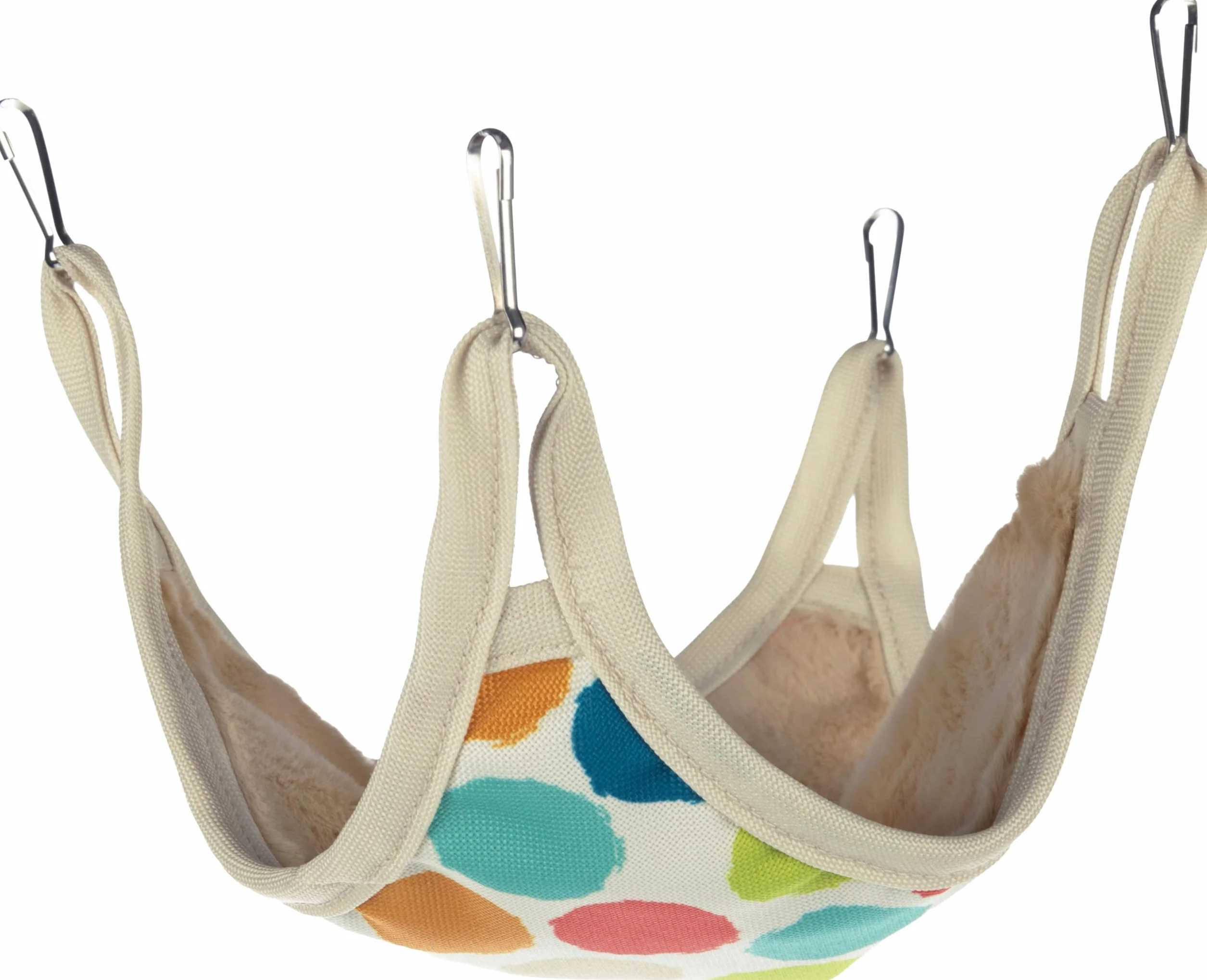 Flamingo Hamac pour rongeurs Fizi Multicolore - 27x27x0,5cm - avec Crochets pour l'accrocher - Lavable et Confortable - Idéal pour Hamsters et Cochons d'Inde