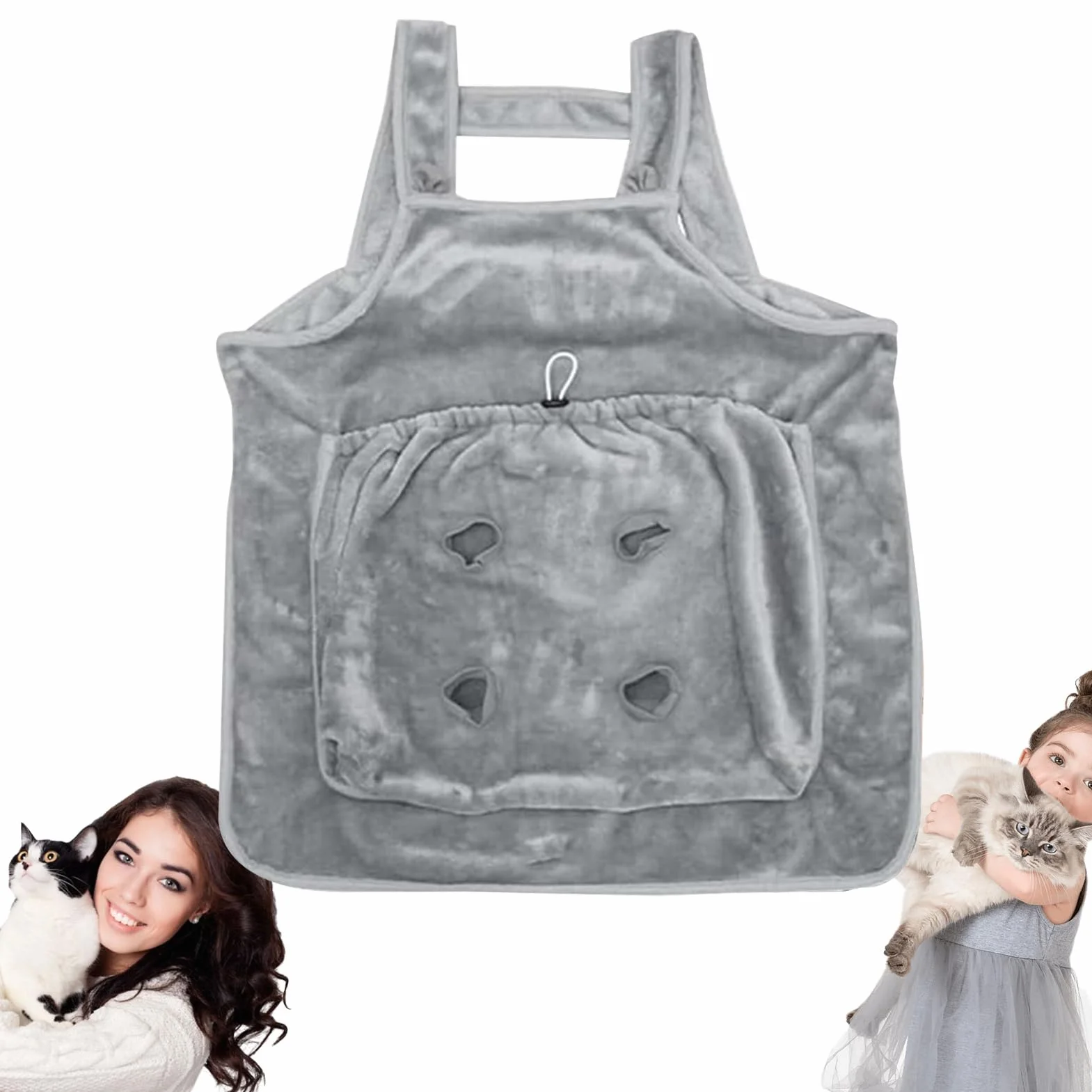 Tablier de Transport pour Chat avec Trous – Écharpe Portable pour Chaton et Petit Chien