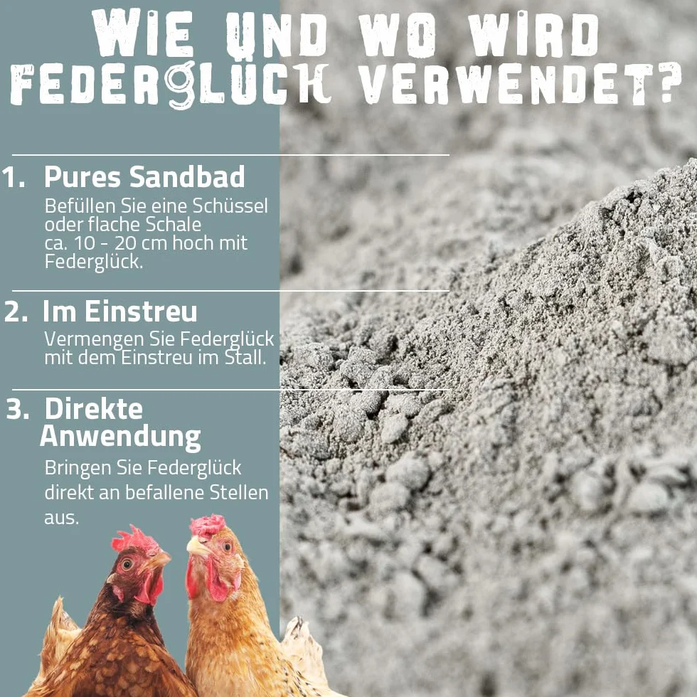 Petigi Federglück Bain de Sable pour Poules 25 kg Anti-acariens Protection Naturelle