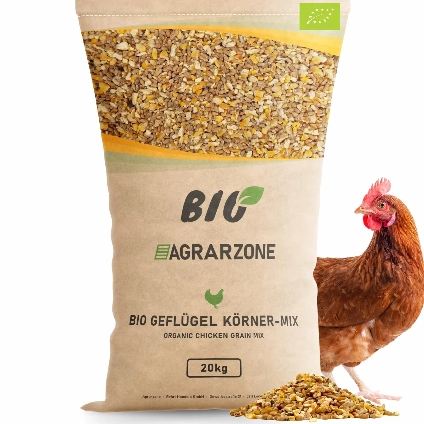 Agrarzone Aliment Bio pour Poules 20kg Muesli Premium - 100% Bio Autrichien sans OGM