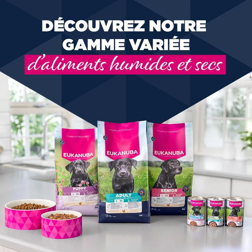 EUKANUBA Life Care Aliment Humide Chien Adulte 1-7 Ans Toutes Races, Pâtée Riche en Bœuf & Courges, Oméga-3, Calcium, 6x400g