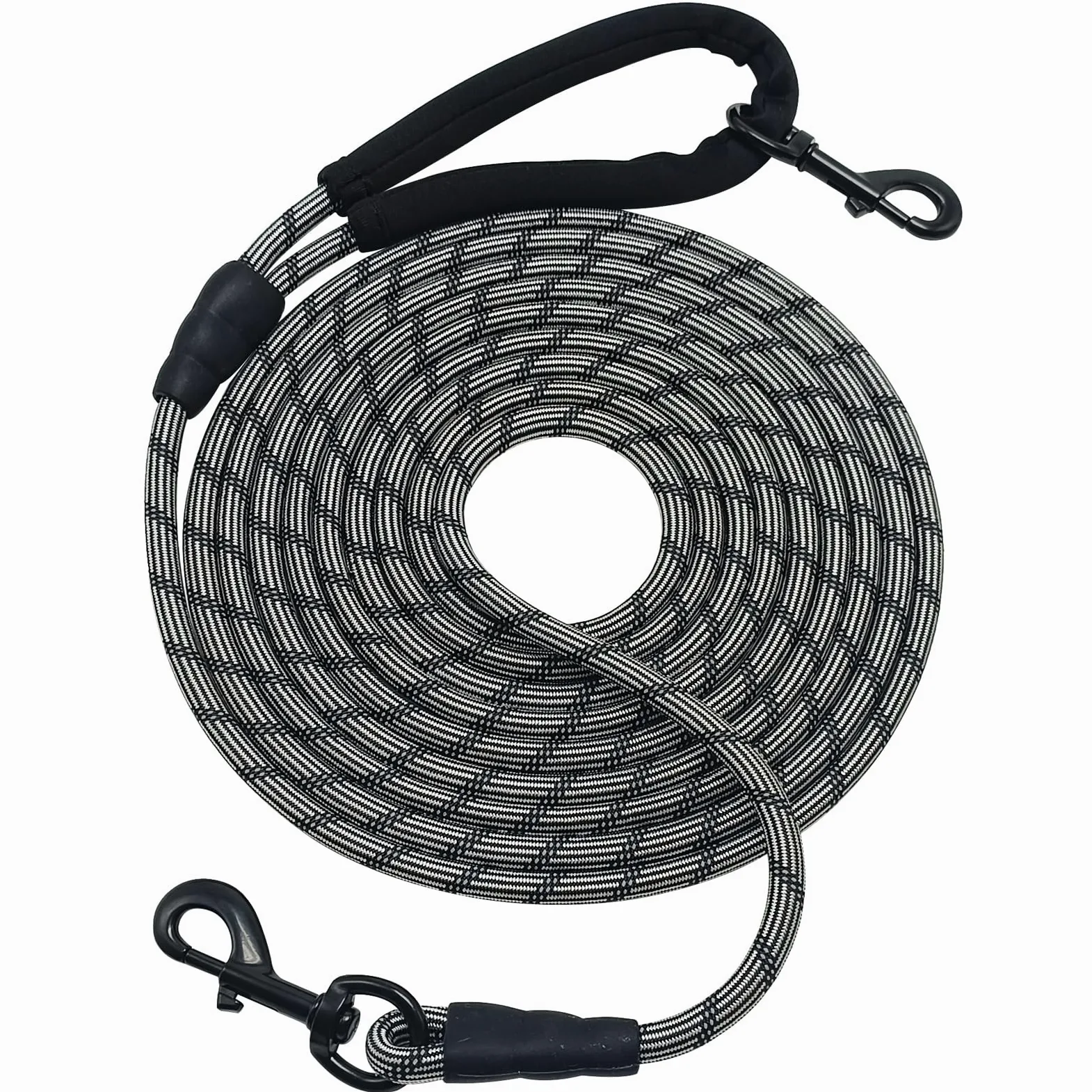 BTINESFUL Longue laisse de dressage pour chien, 3/4,8/6,8/9,1/15,2 m, laisse de dressage pour chien avec poignée souple, laisse réfléchissante et résistante pour chiens de taille moyenne et grande