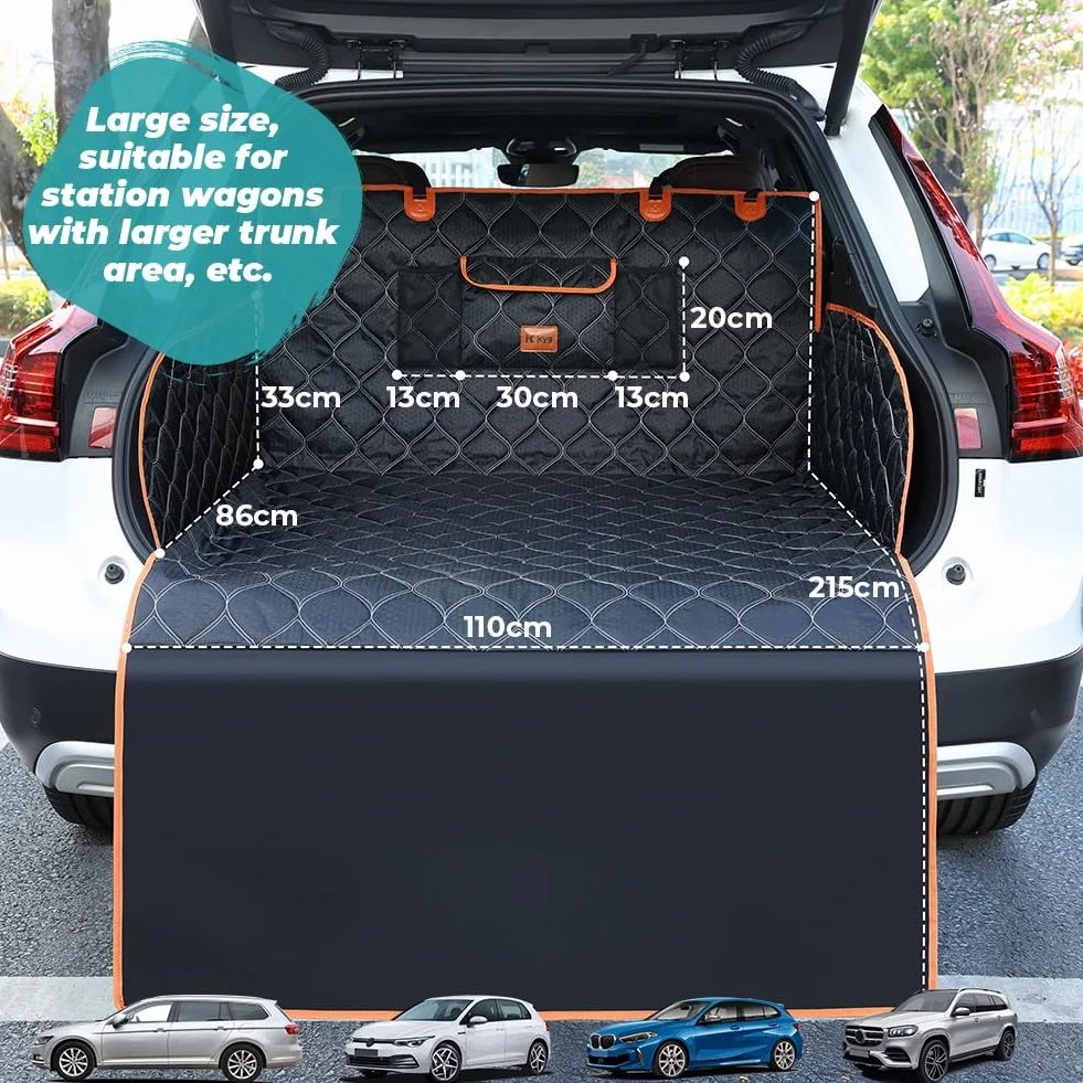 KYG Housse de Protection Imperméable pour Coffre de Voiture 215x110cm Protection Pare-Chocs Résistant aux Rayures
