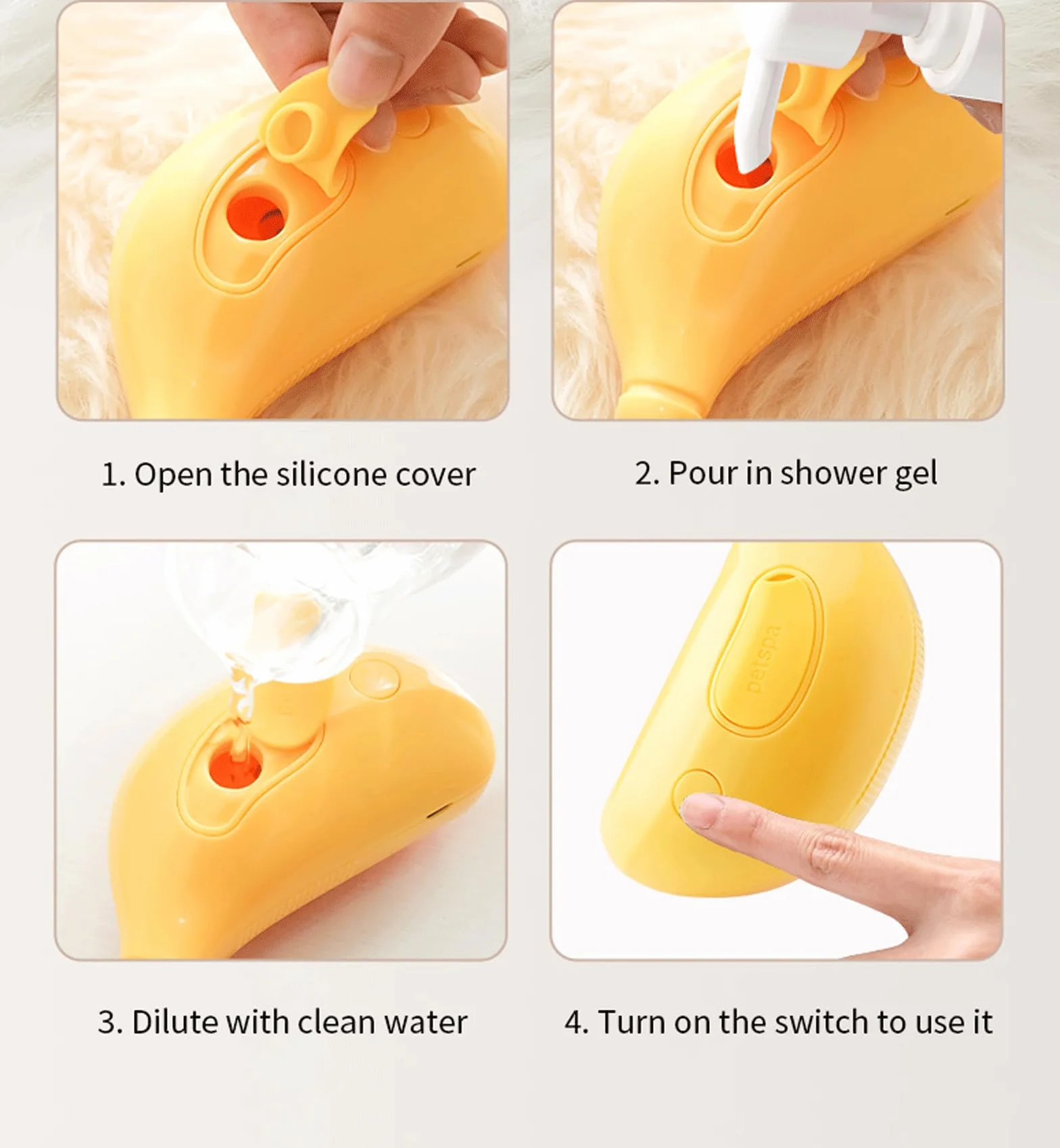 Brosse Chien Chat à Vapeur 3 En 1 Rechargeable Peigne de Massage pour Poils Emmêlés