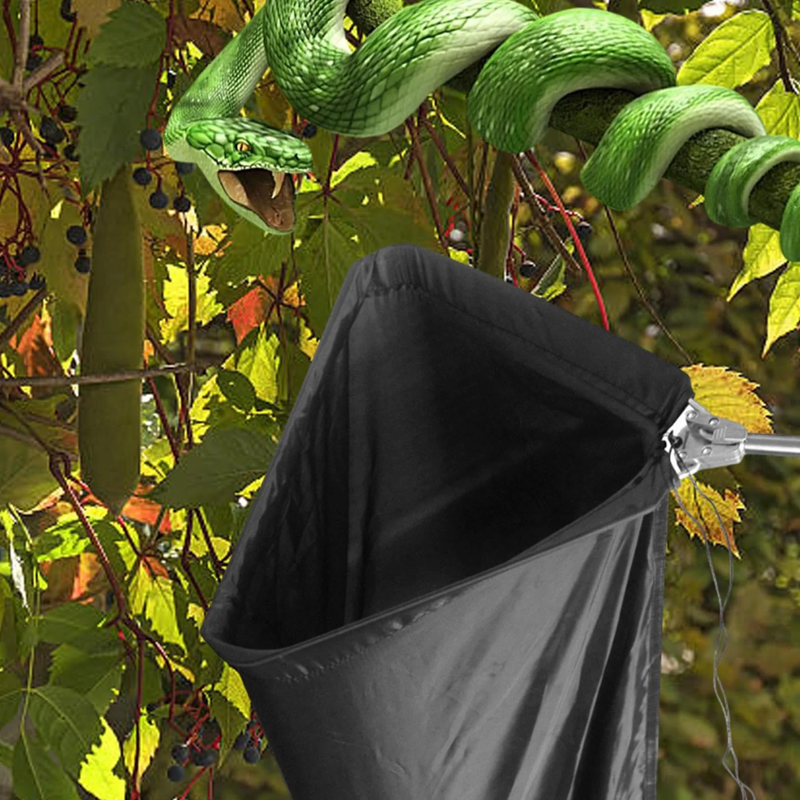 Attrape-serpent perche extensible avec sac crochet serpent robuste outil manipulation efficace extérieur longue portée