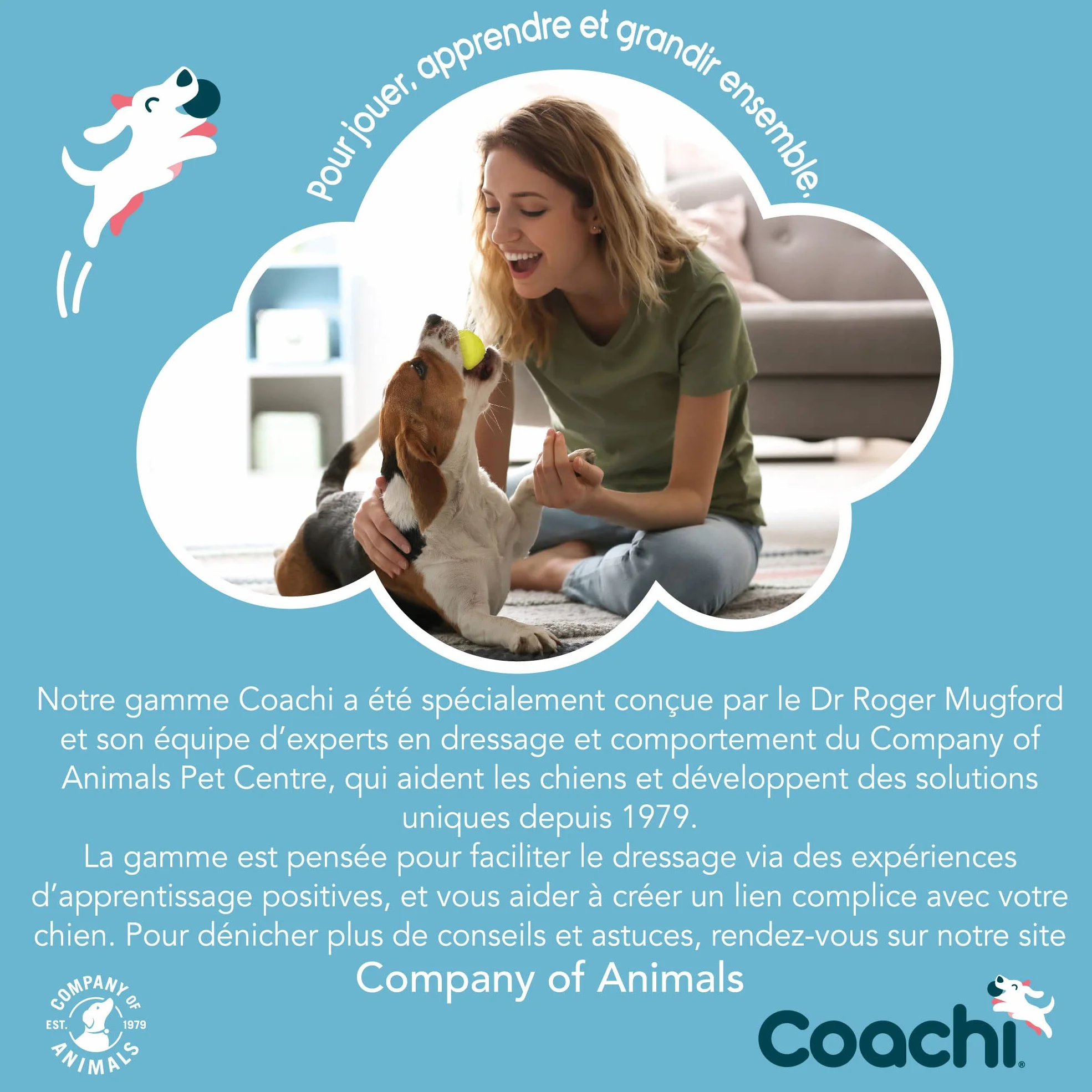 Coachi Multi-Clicker, Accessoire pour Chien, contrôle du Volume à 3 réglages, Facile à cliquer