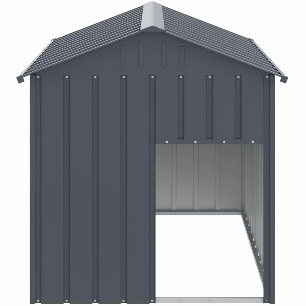 vidaXL Niche pour Chien Acier galvanisé Anthracite