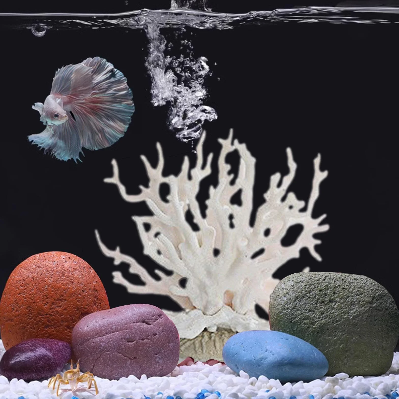 Corail d'aquarium Décor simulation accessoires réservoir poissons multicolore eau douce marine