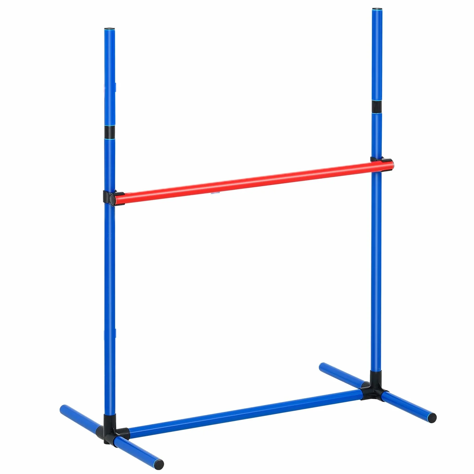 VEVOR Équipements d'Entraînement Agilité pour Chien, Ensemble 5PCS, Parcours Obstacles pour Chiot, avec Haies Hautes Réglables, 6 Poteaux, Tunnel, Anneau de Saut, Boîte de Pause, Sifflet, Bol Pliable