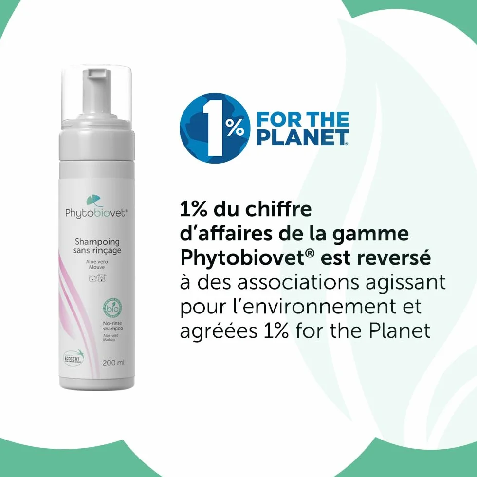 MP Labo Phytobiovet Shampoing sans Rinçage Chien Chat 200 ML Aloe Vera Mauve Ecocert
