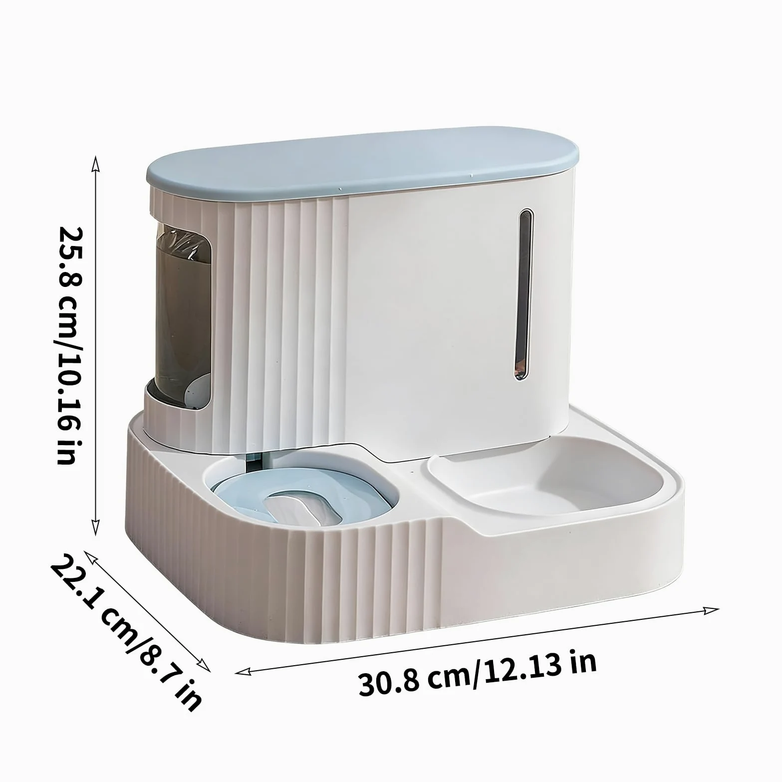 Distributeur de Nourriture et d'eau Automatique pour Chat,Fontaine À Eau Animaux 2 en 1 - Doseur Détachable De Croquettes pour Chat De 3L - pour Chaton