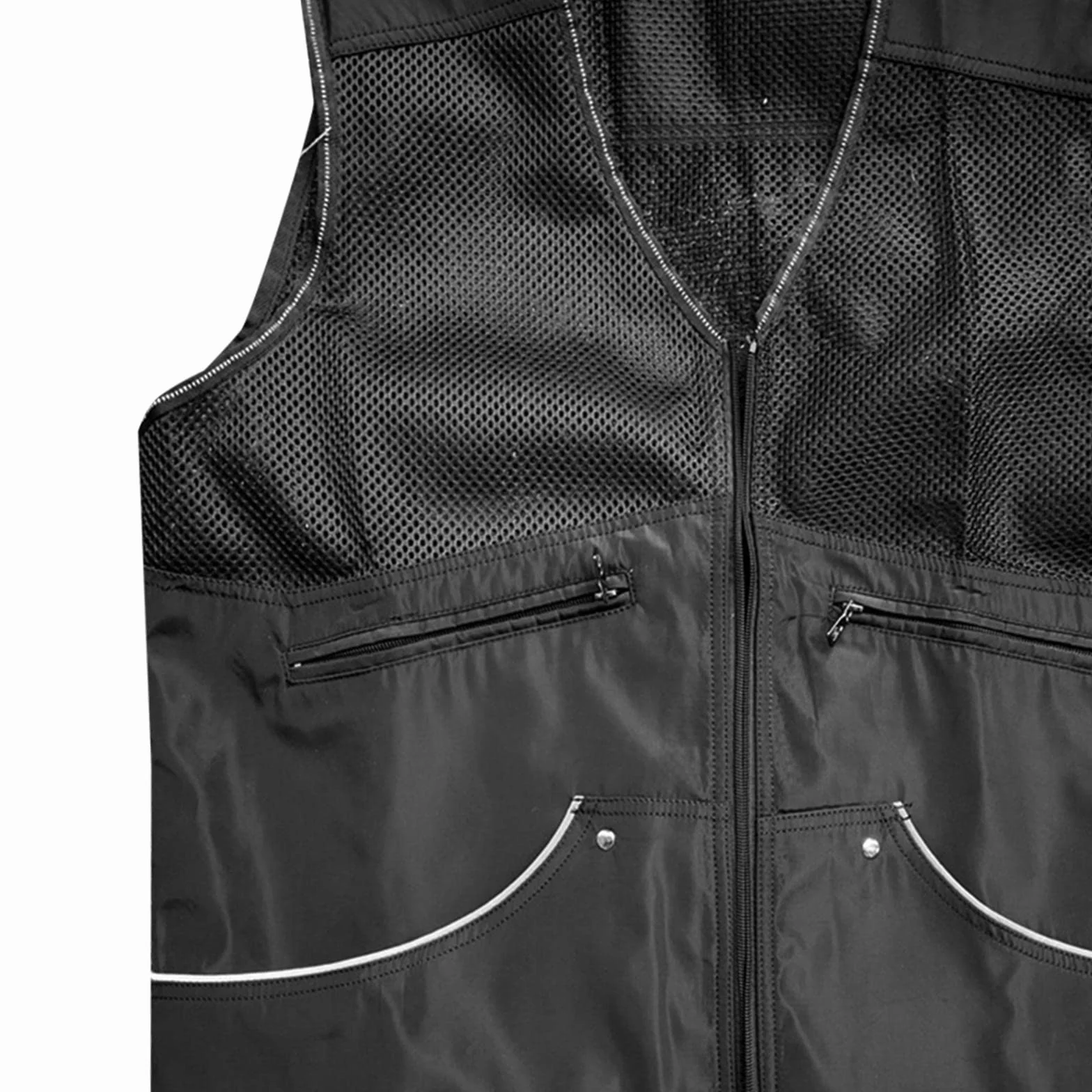 Colcolo Gilet de dressage pour chien Respirant Summer Zipper Vest Dog Handler Trainer XXL Noir