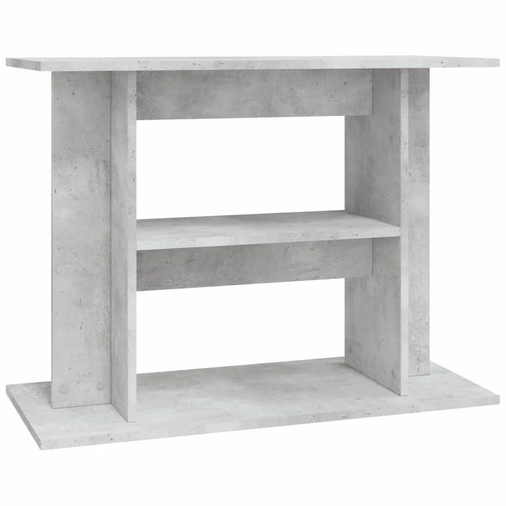 Gecheer Support pour aquarium avec étagère en aggloméré, gris ciment, 80 x 35 x 60 cm