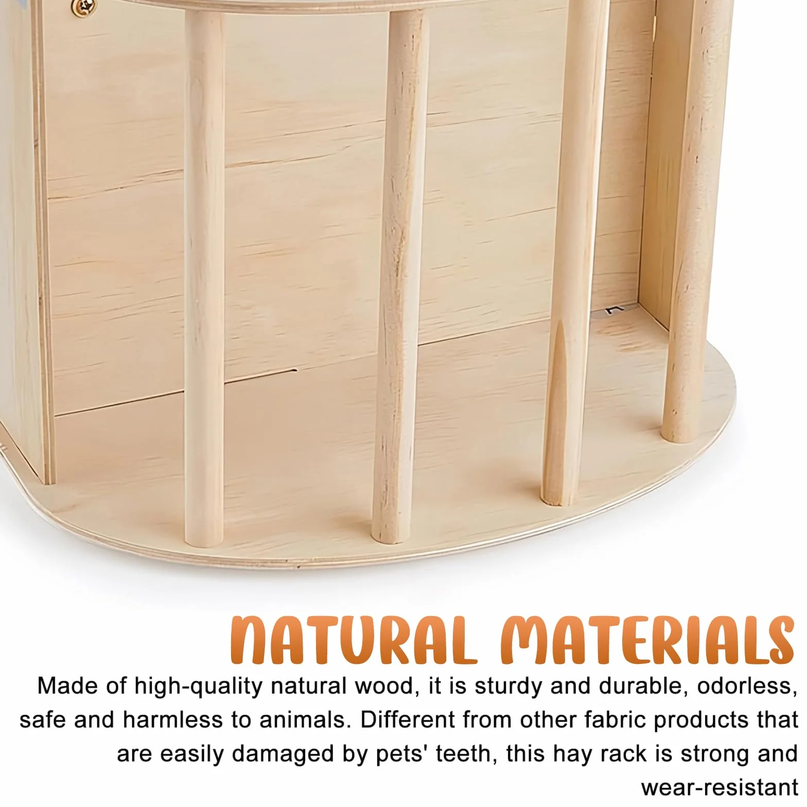 Râtelier À Foin en Bois Mangeoire Distributeur 25 x 13 x 18,8 cm pour Lapins Cochons d'Inde Hamsters