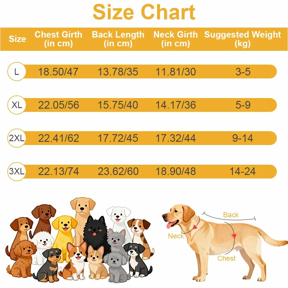 OSDUE Imperméable Chiens, Manteau de Pluie Réglable avec Capuchon et Réfléchissantes Manteaux Imperméables Légers & Confortables 100% Étanche et Aéré pour Petits, Moyens et Grands Chiens(Jaune, 3XL)